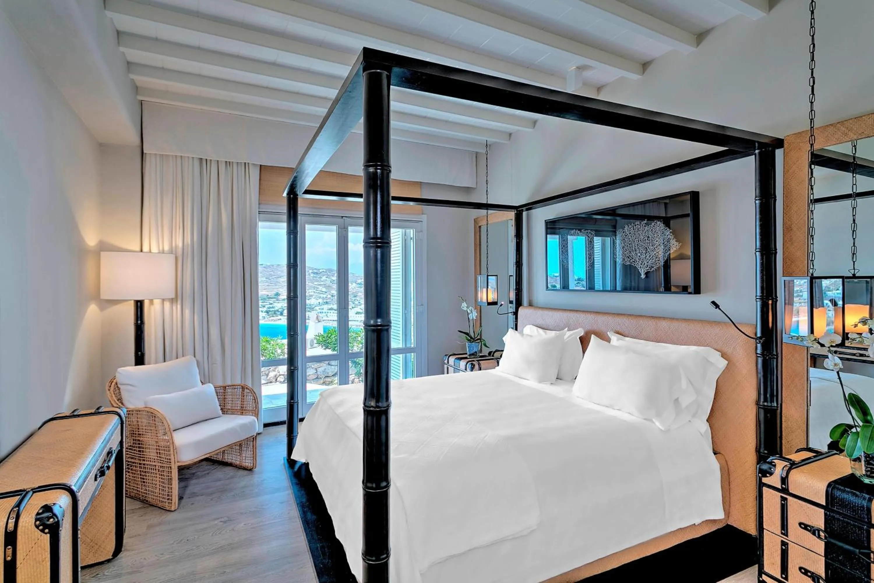 Bedroom, Bed in Santa Marina, A Luxury Collection Resort, Mykonos