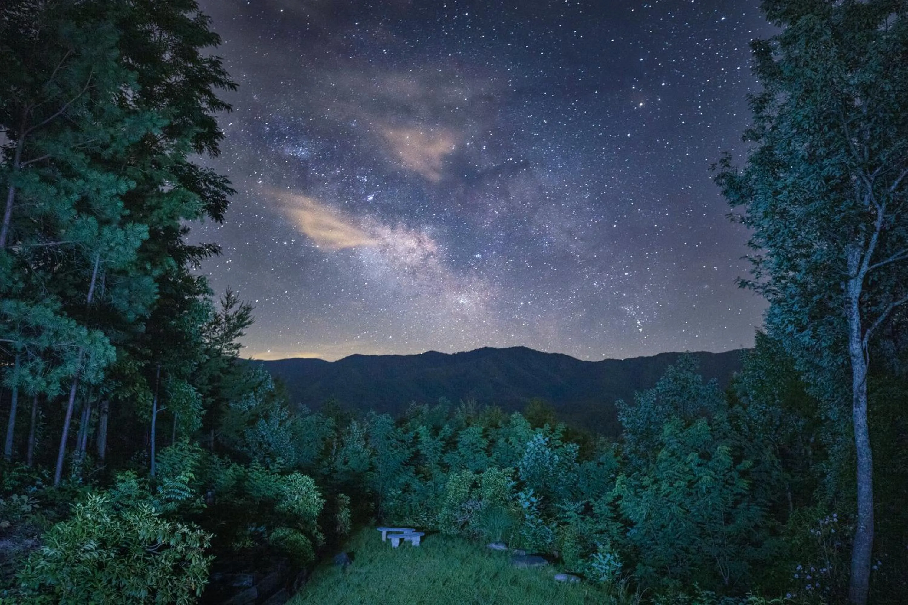 Mountain view in Real Log Cabin With Amazing Views, Hot Tub, Sauna, Games