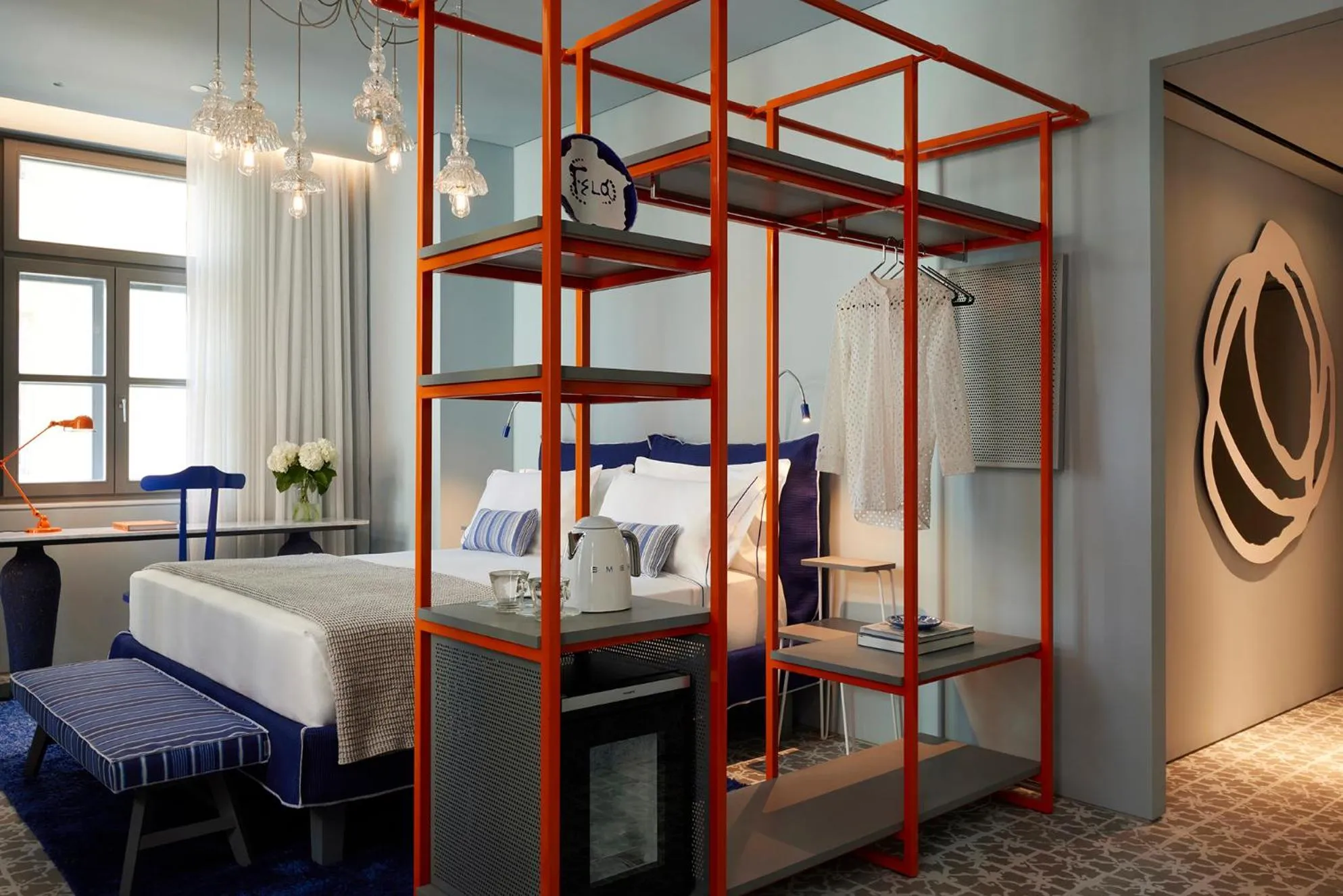 wardrobe, Bed in Fresh Hotel, a member of Design Hotels