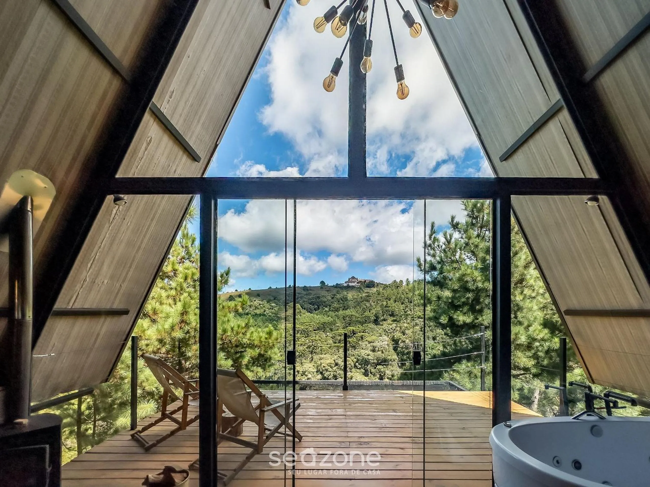 Balcony/Terrace in Chales Naturale - Campos do Jordão - CNA