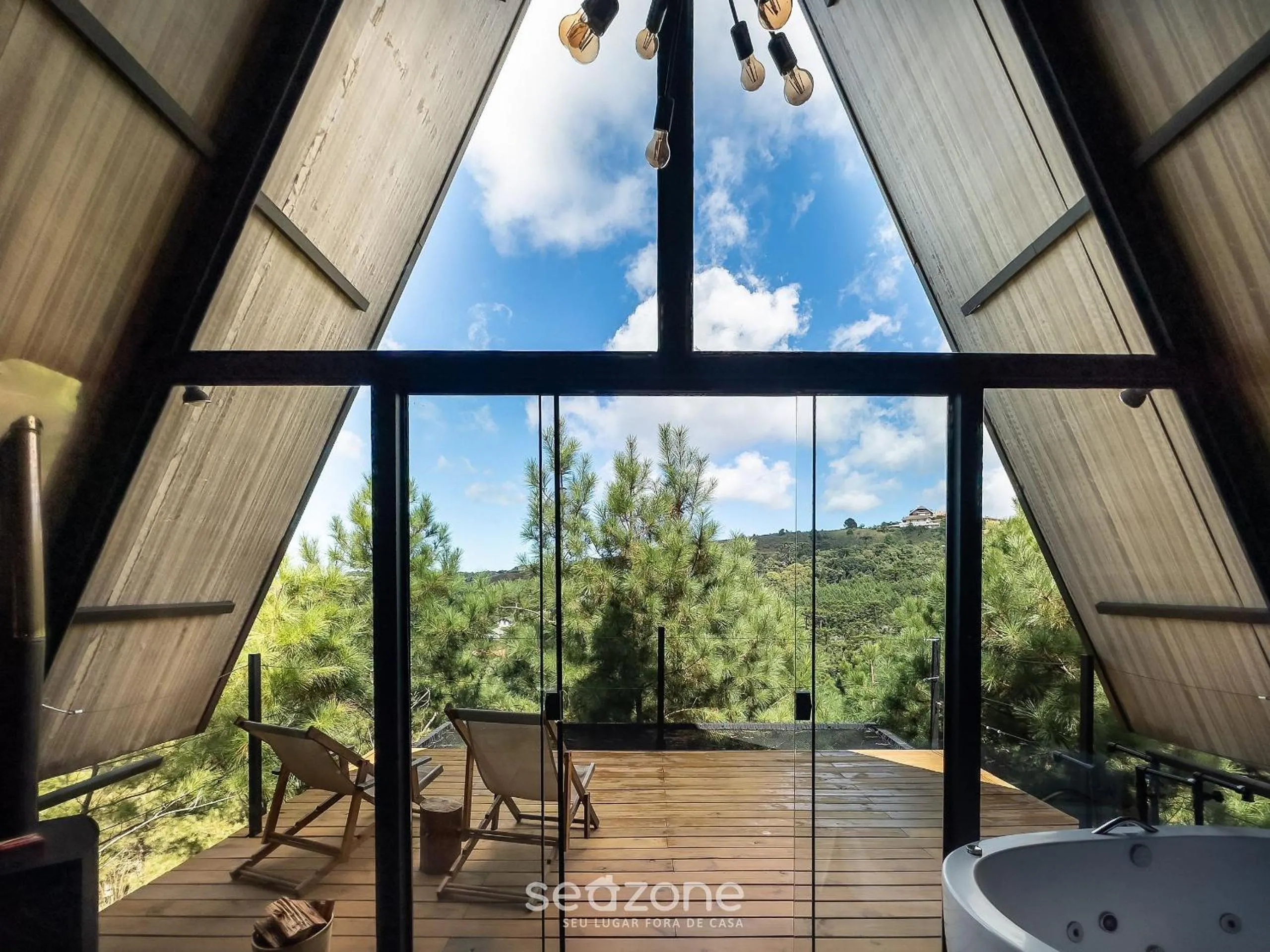 Balcony/Terrace in Chales Naturale - Campos do Jordão - CNA