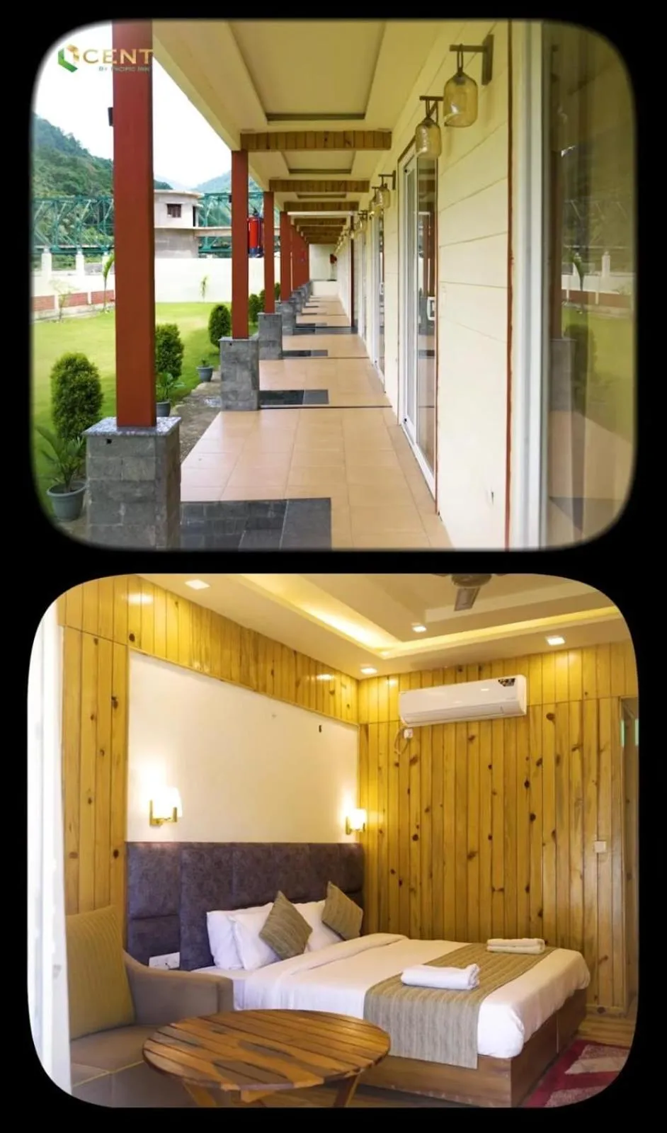 Balcony/Terrace, Bed in Qcent Woods Resort & Spa, Rishikesh