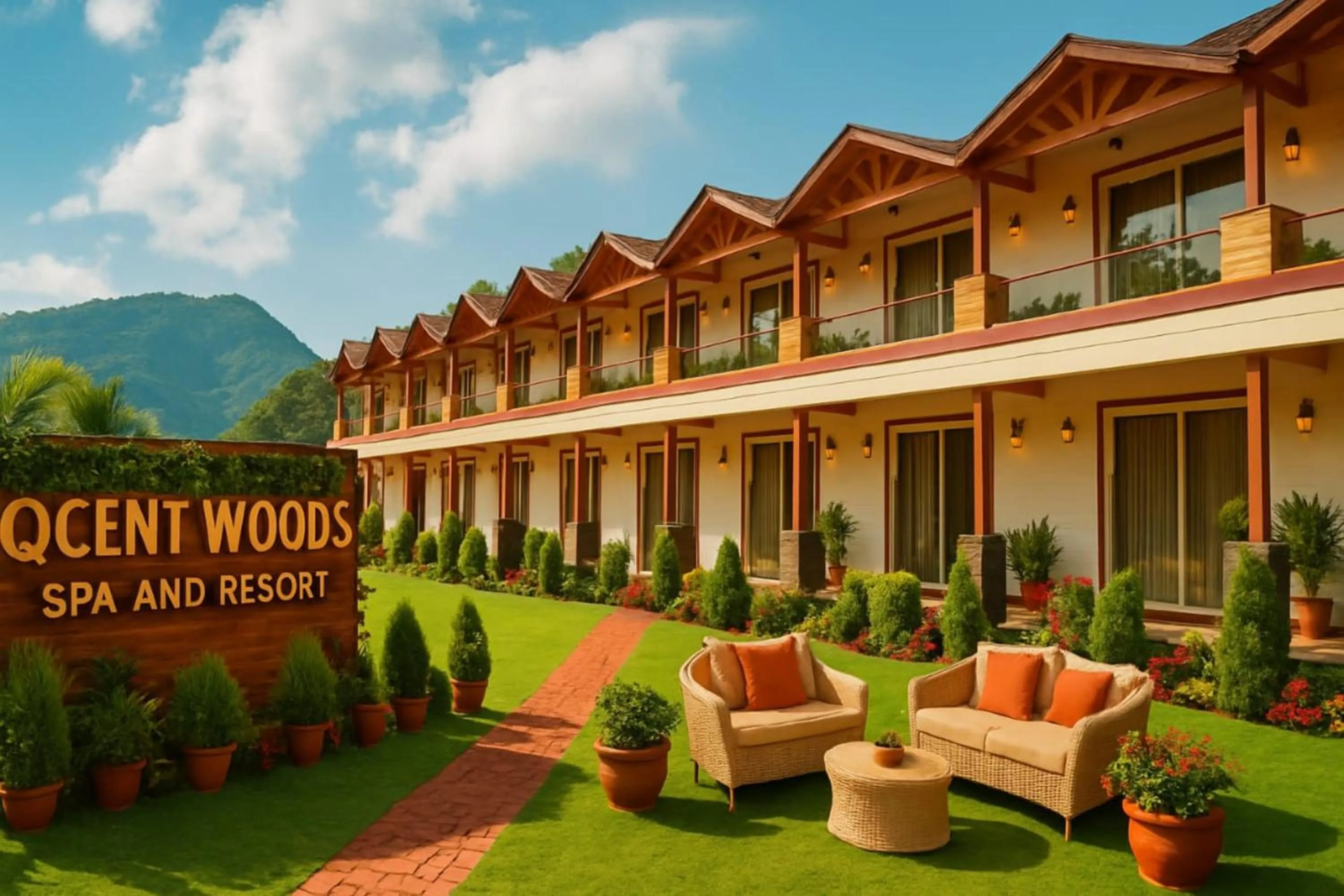 Property building in Qcent Woods Resort & Spa, Rishikesh