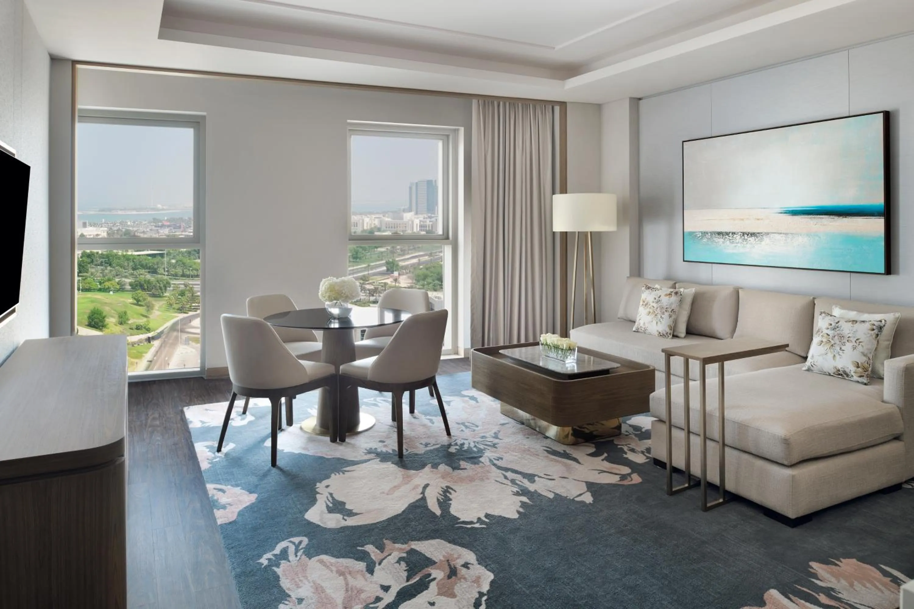 Living room in InterContinental Residences Abu Dhabi by IHG