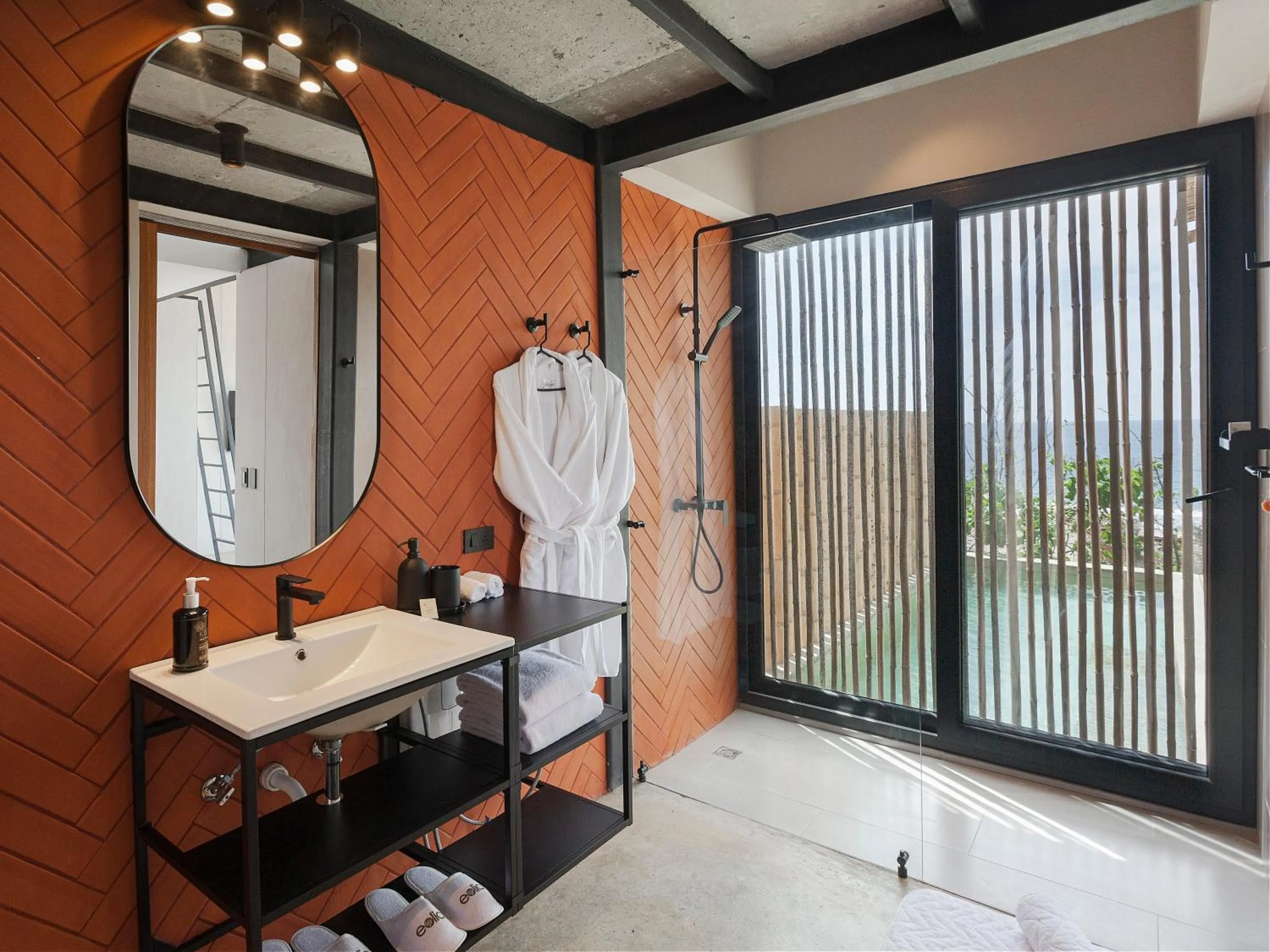 Bathroom in Eolia Sustainable Design Hotel