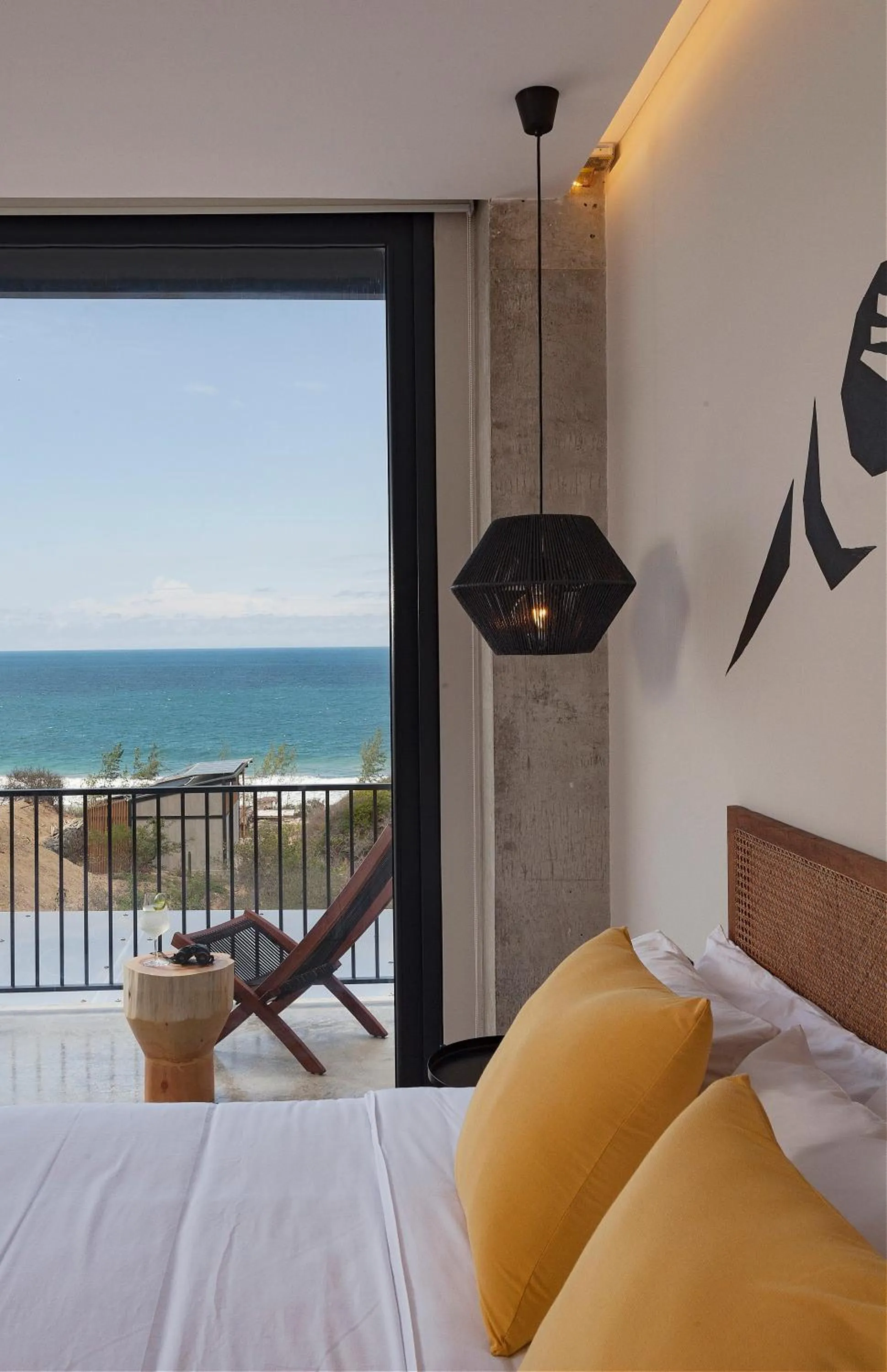 Bed in Eolia Sustainable Design Hotel