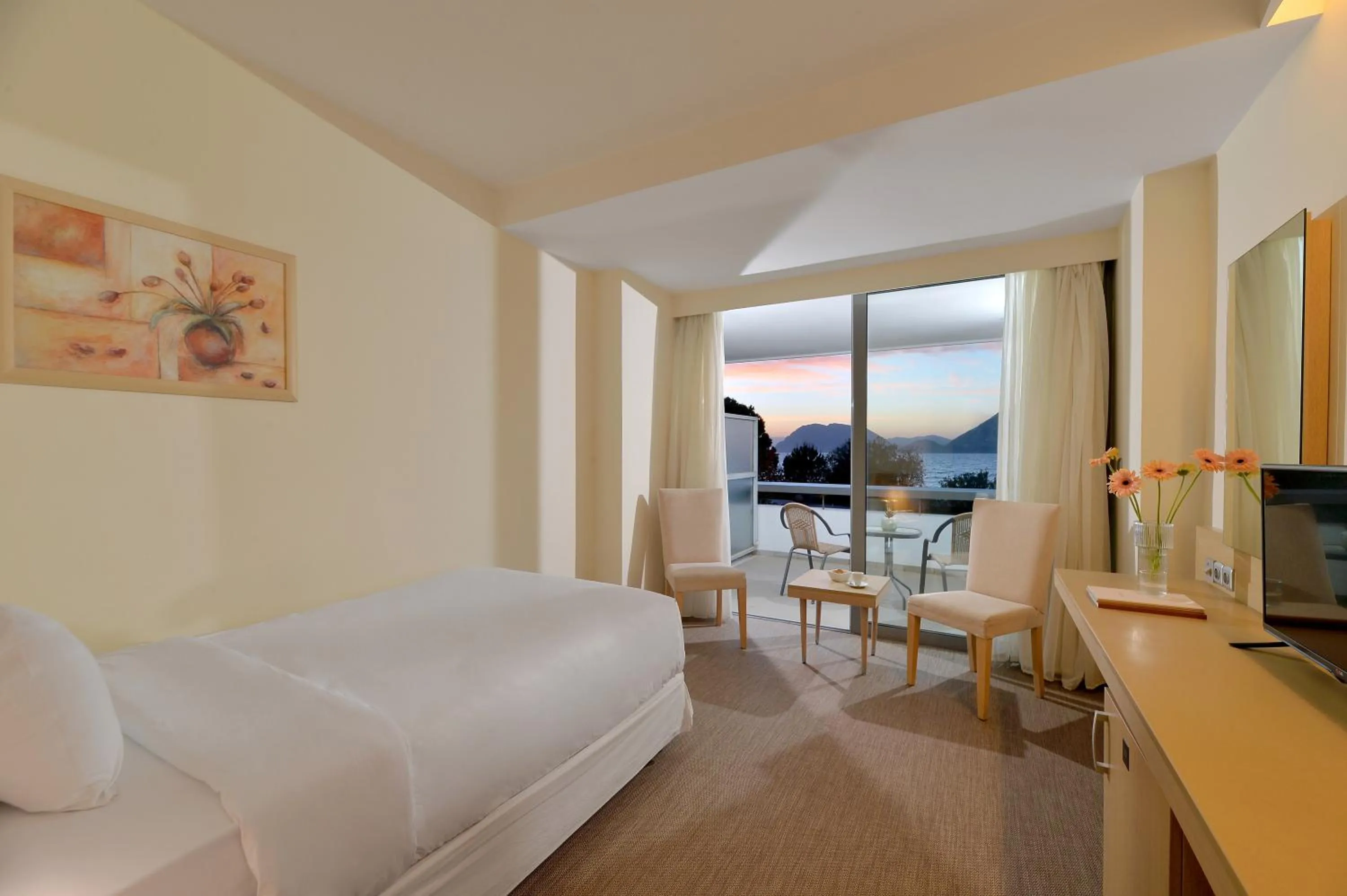 Bed in Airotel Achaia Beach