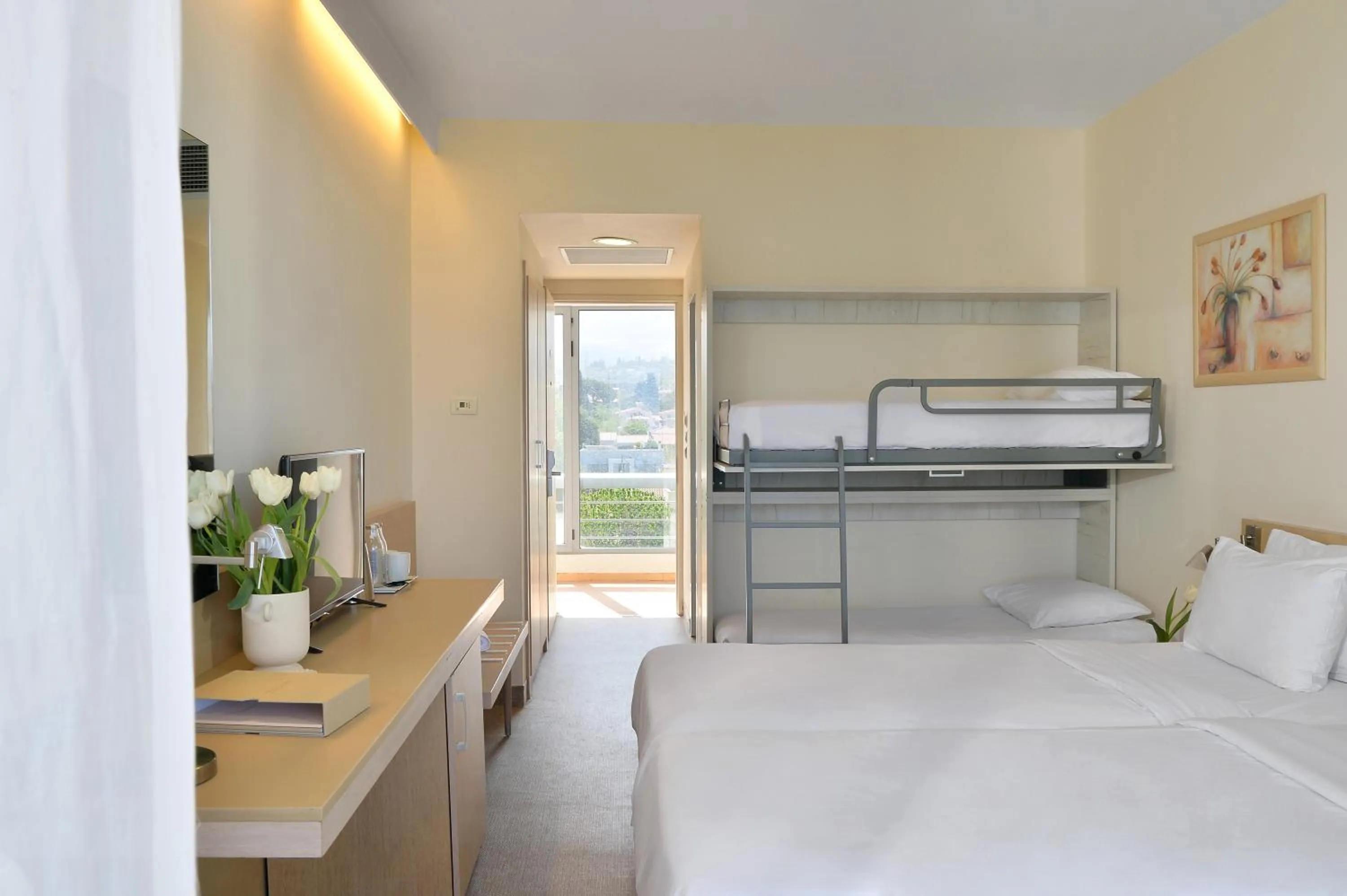 Bed in Airotel Achaia Beach