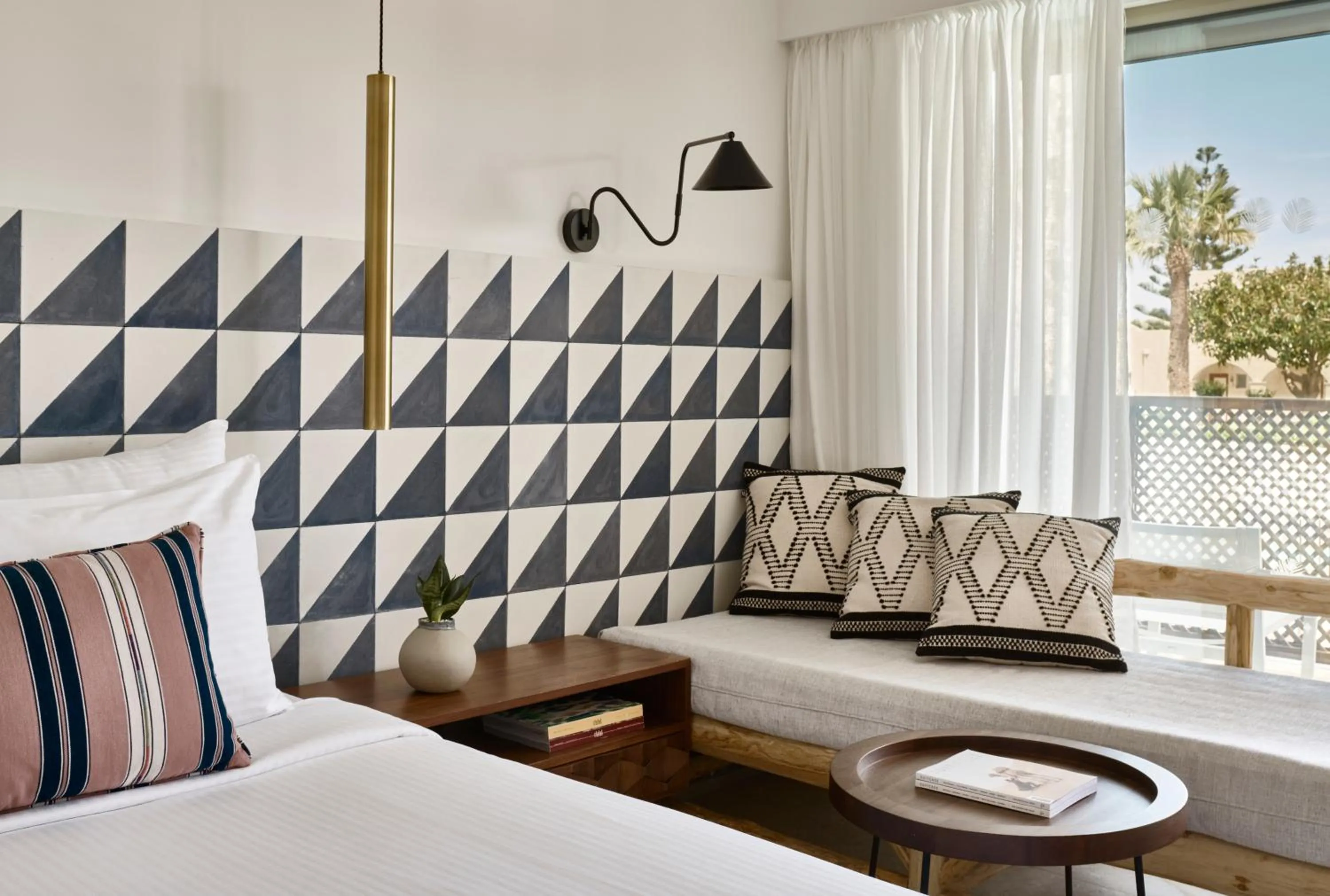 Bed in Phāea Cretan Malia, a Member of Design Hotels
