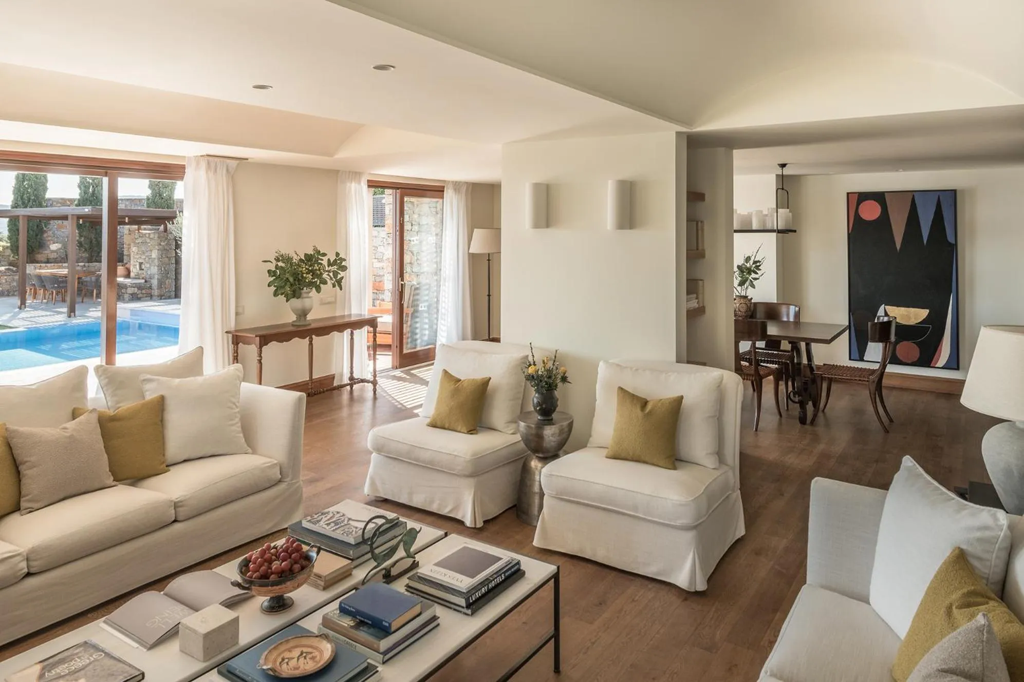 Living room in Phāea Blue - Small Luxury Hotels of the World