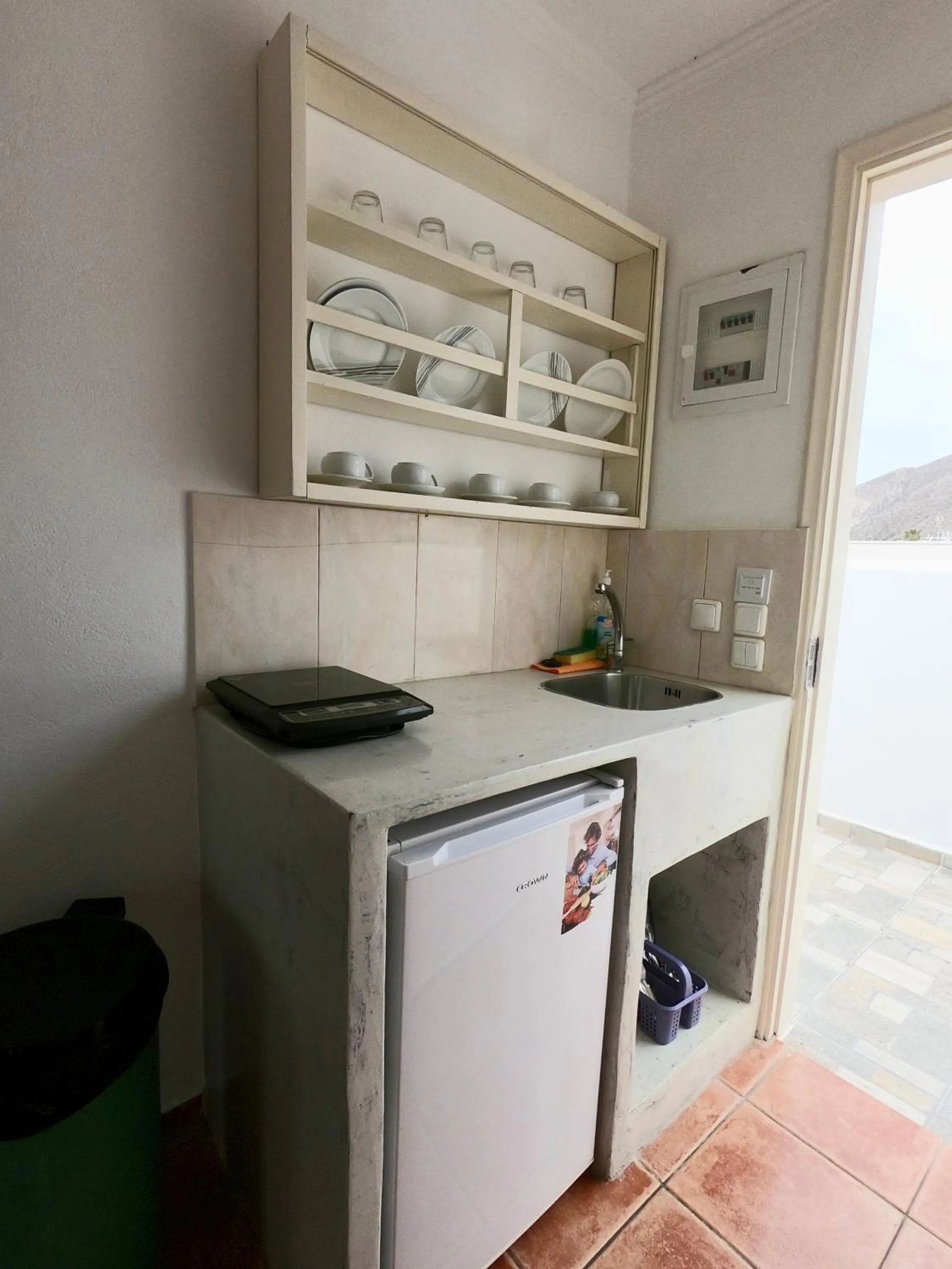 Kitchen or kitchenette in Anny Studios & Rooms Perissa Beach
