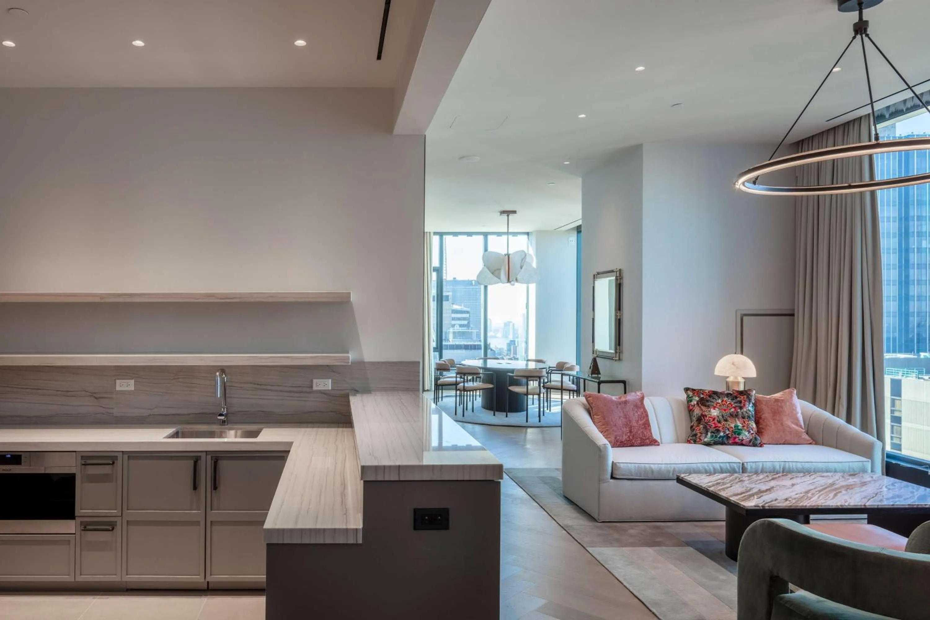 Living room in Tempo By Hilton New York Times Square