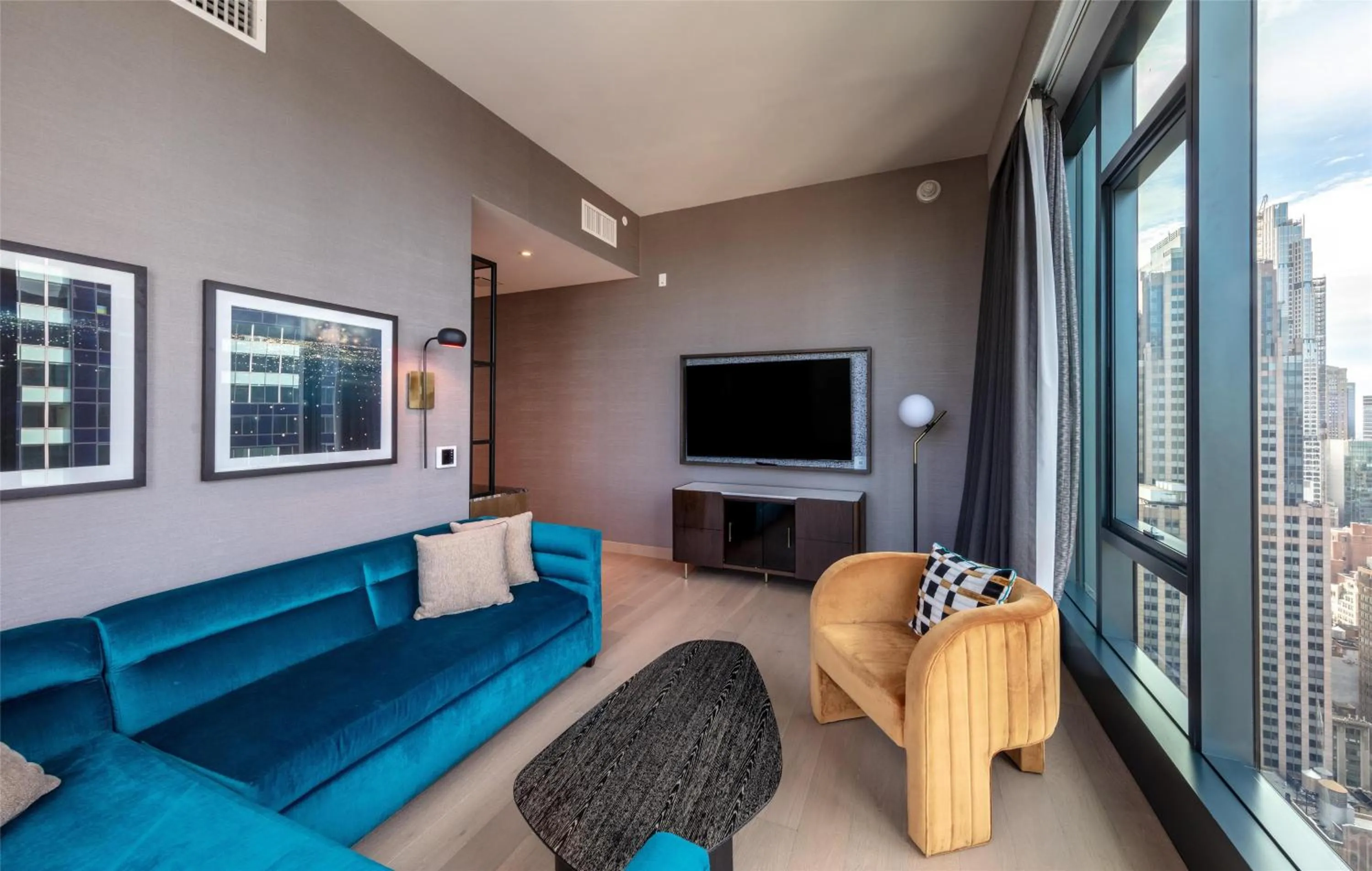 Living room in Tempo By Hilton New York Times Square