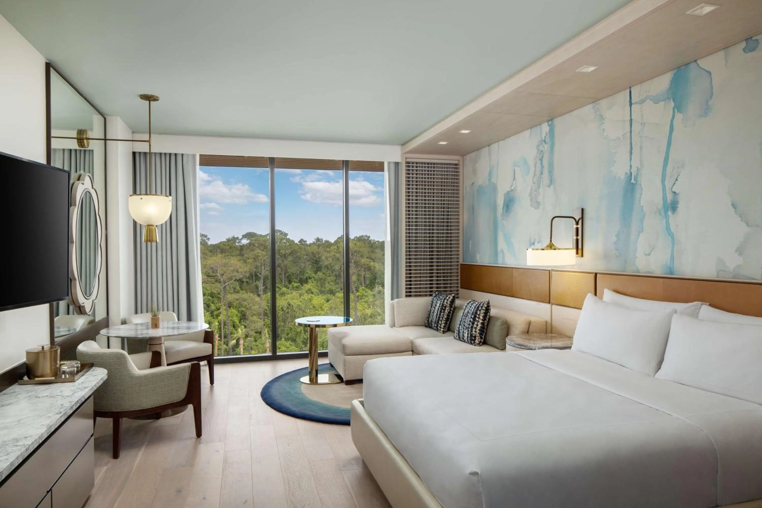 Living room, Bed in Conrad Orlando