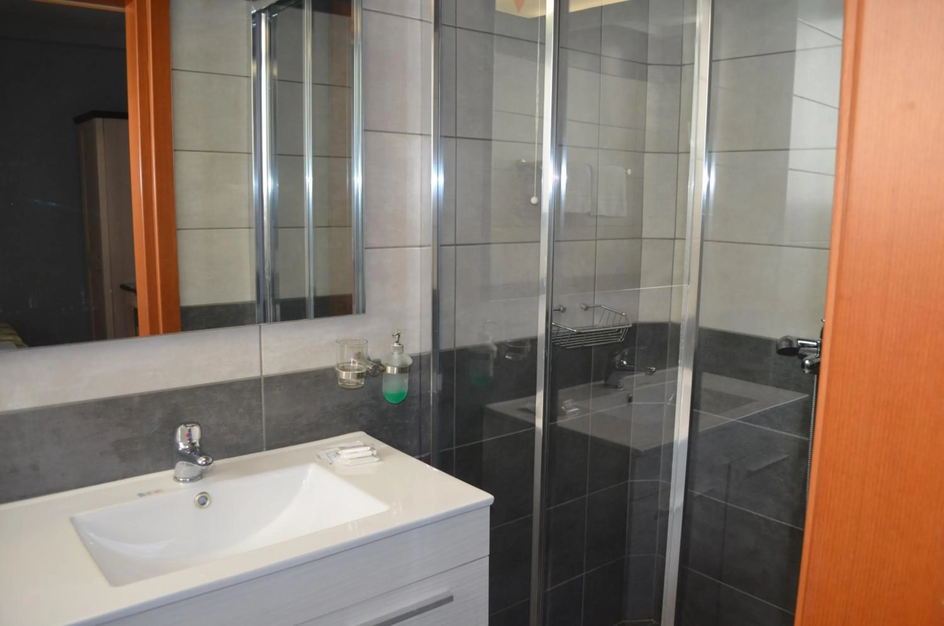 Bathroom in Mirabello Hotel