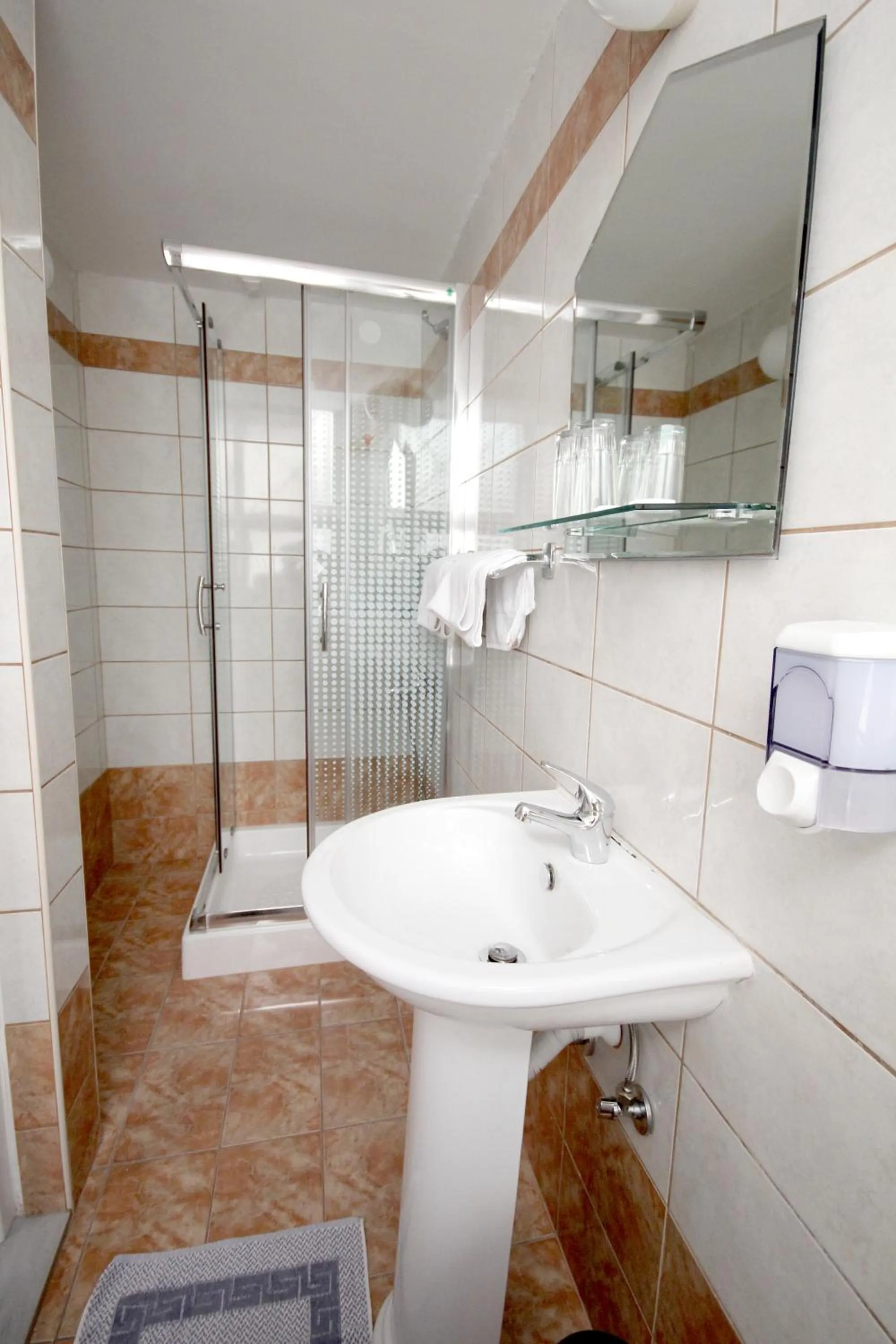 Bathroom in Mirabello Hotel