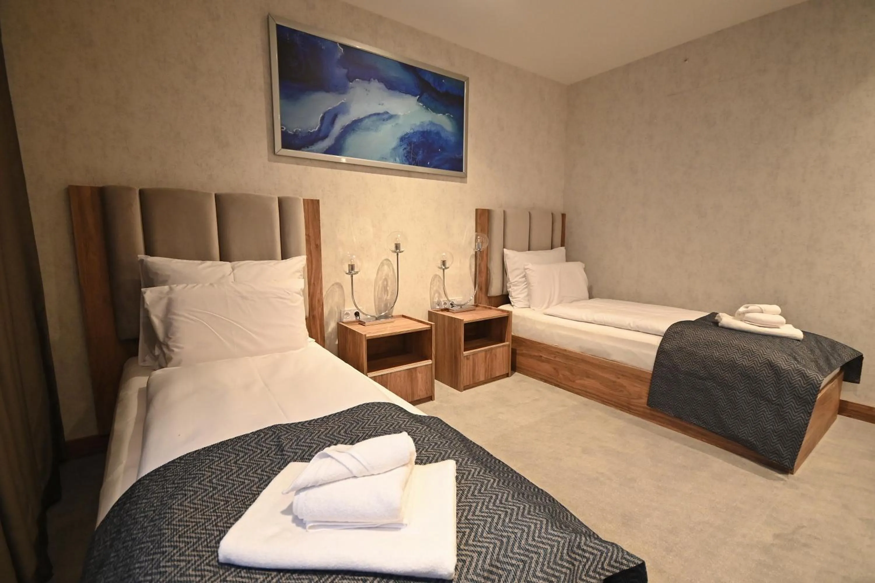 Bed in Hotel Foldana