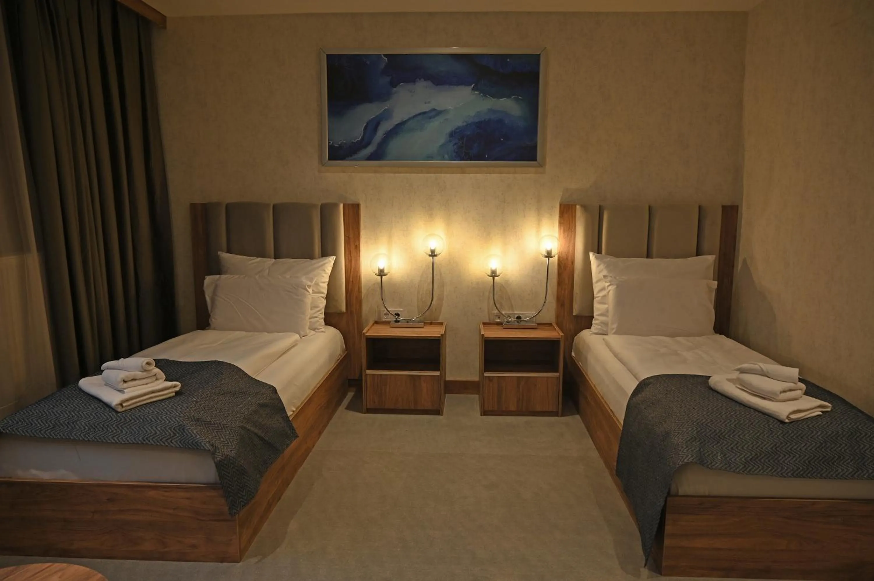 Bed in Hotel Foldana