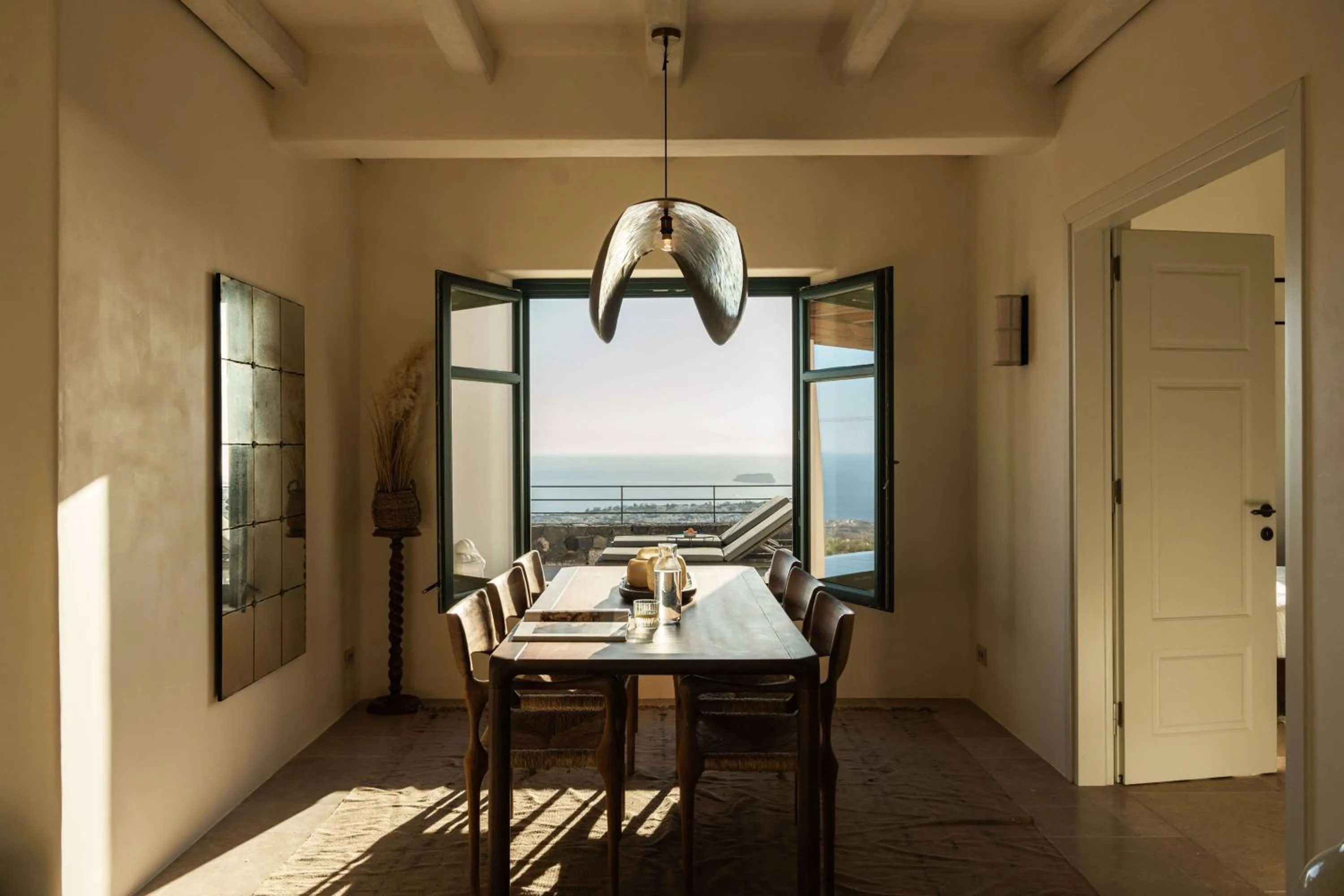 Dining area in Patina Vivera Estate Santorini