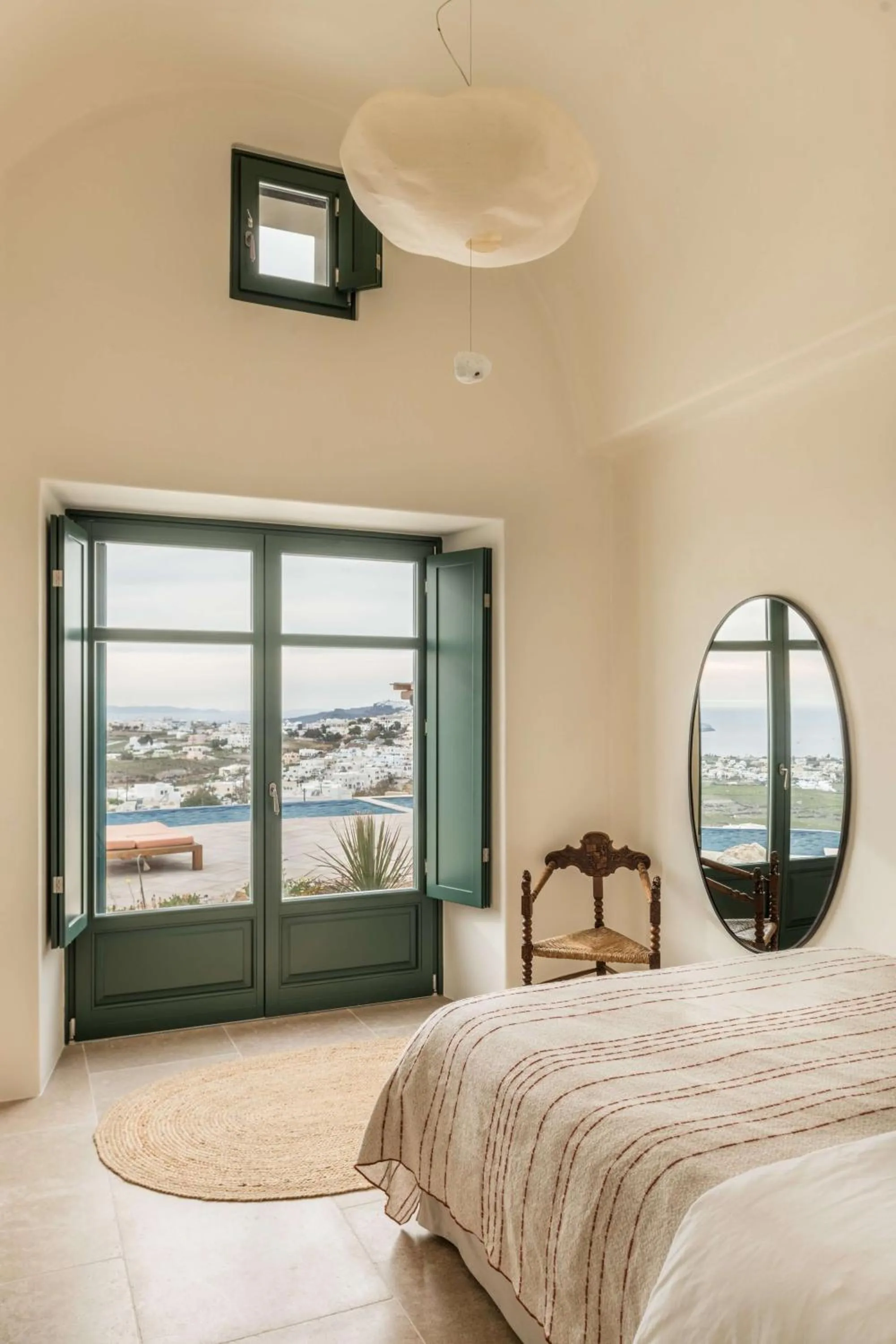 Bedroom, Bed in Patina Vivera Estate Santorini