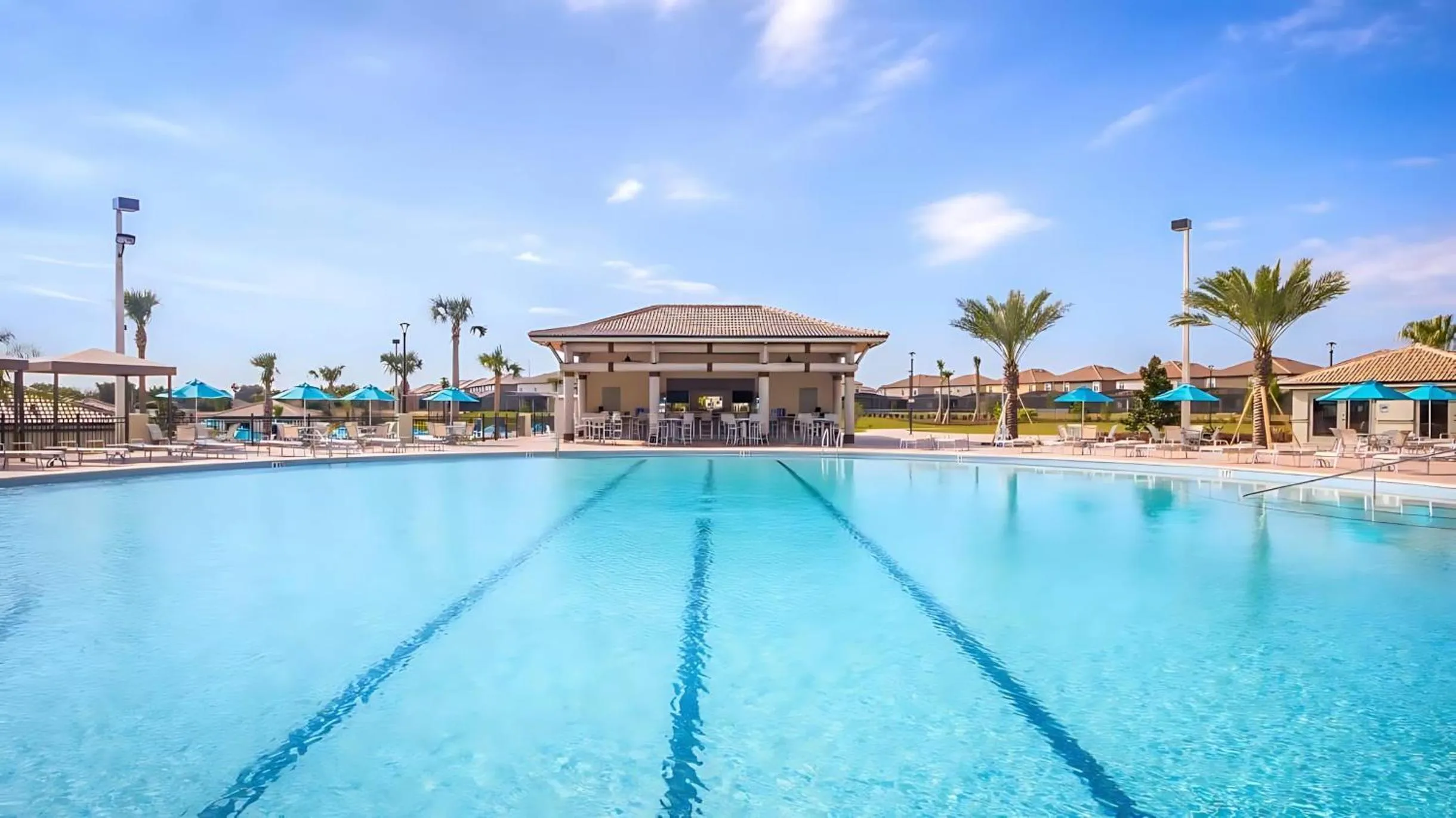 Pool view in Stunning 8BR Home with BBQ Pool and Theater