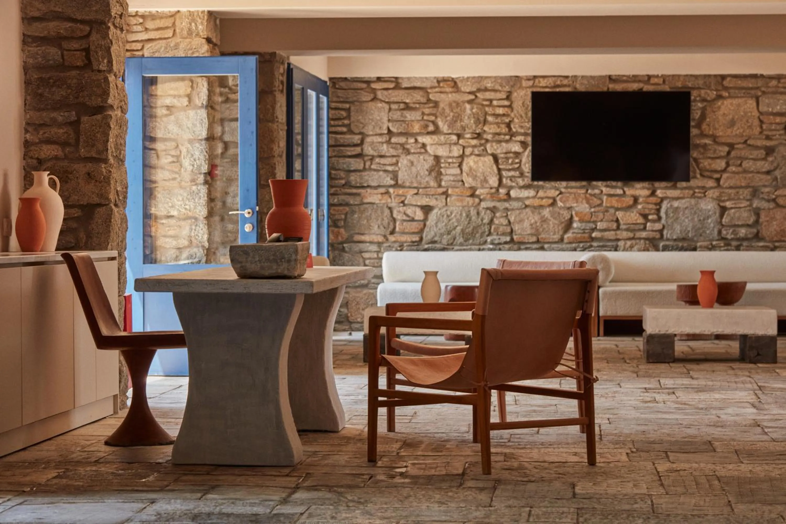 Lobby or reception in Mykonos Theoxenia, a Member of Design Hotels