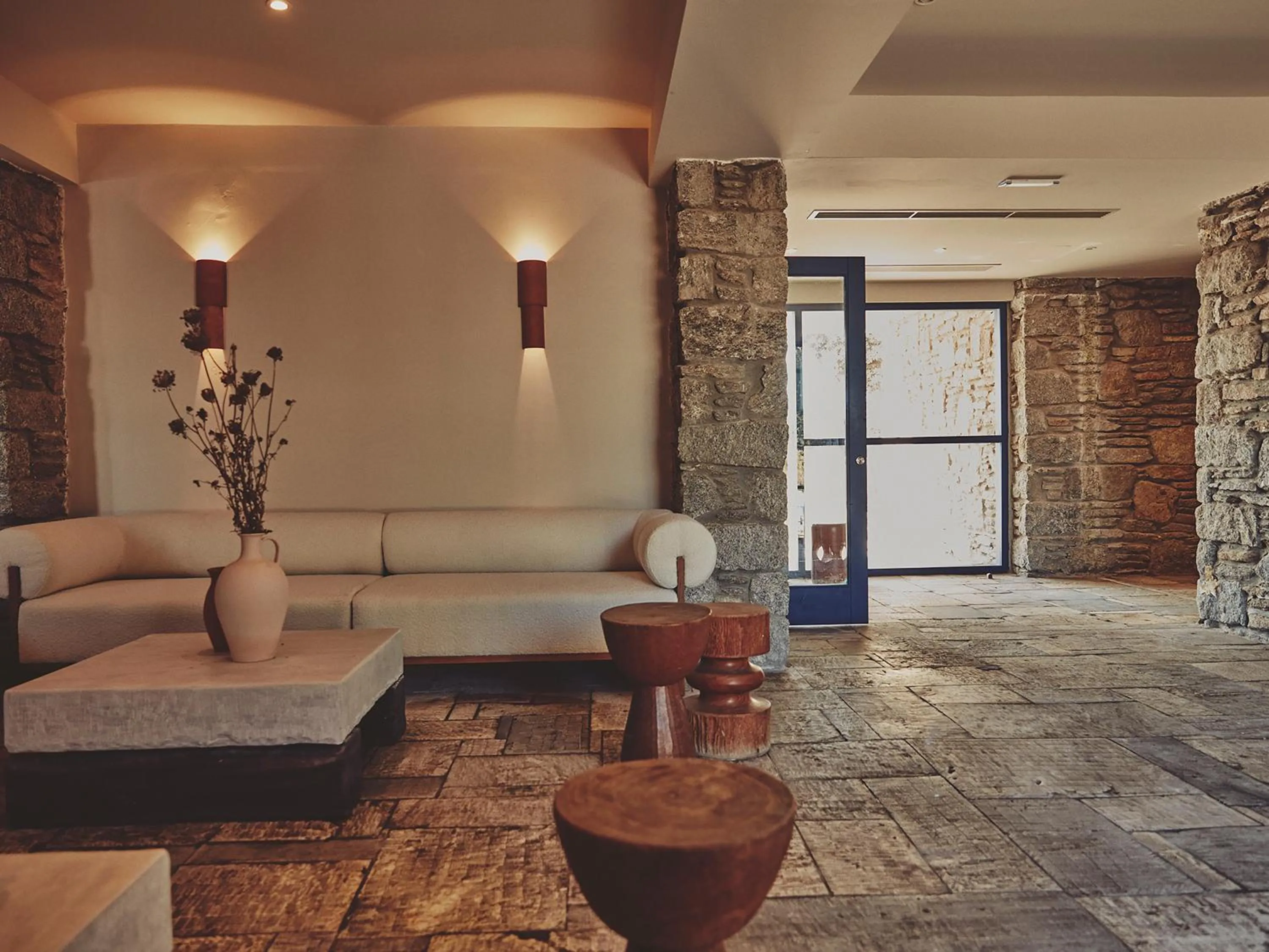 Living room in Mykonos Theoxenia, a Member of Design Hotels