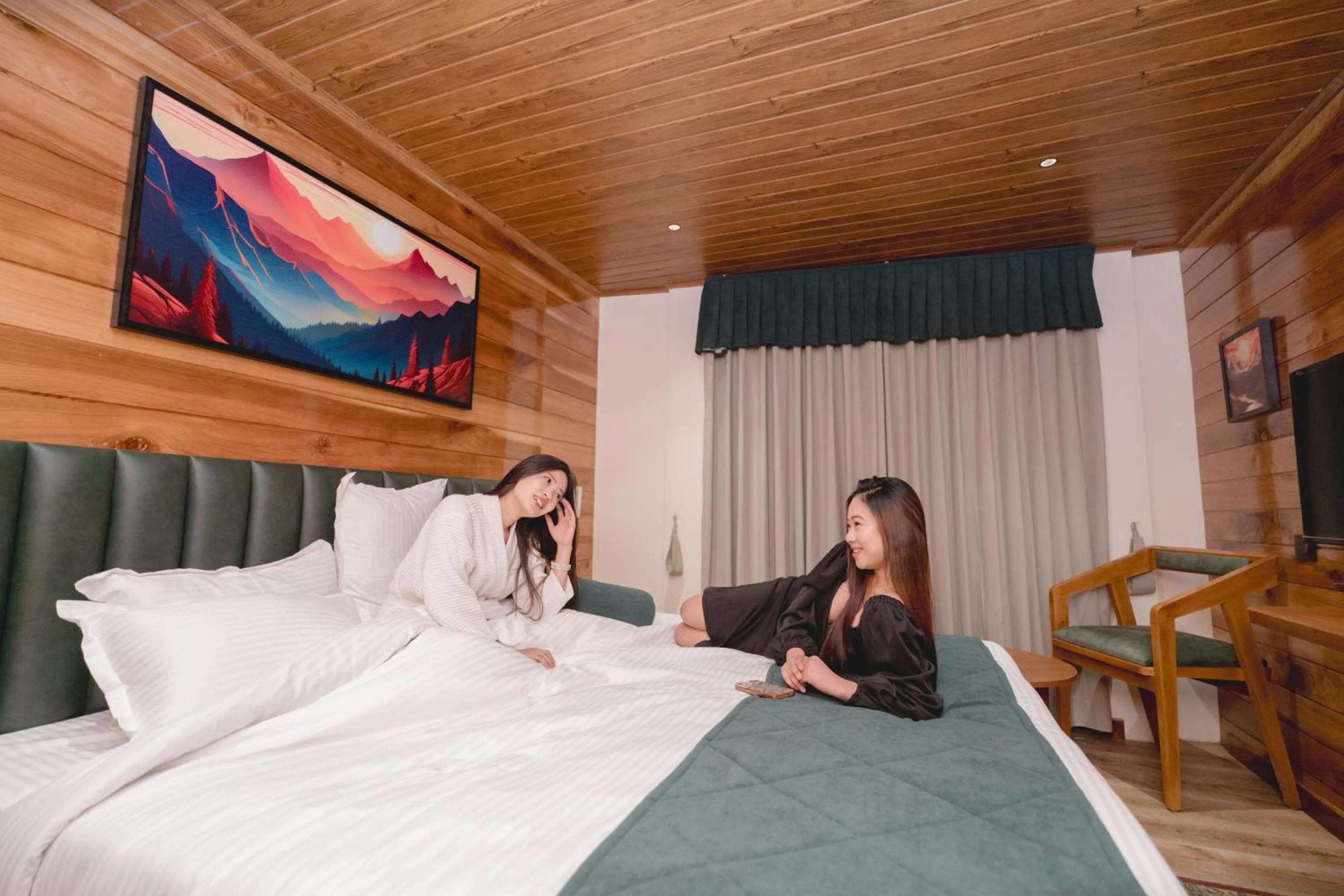 Bed in Mount Lungta Boutique Hotel & Spa