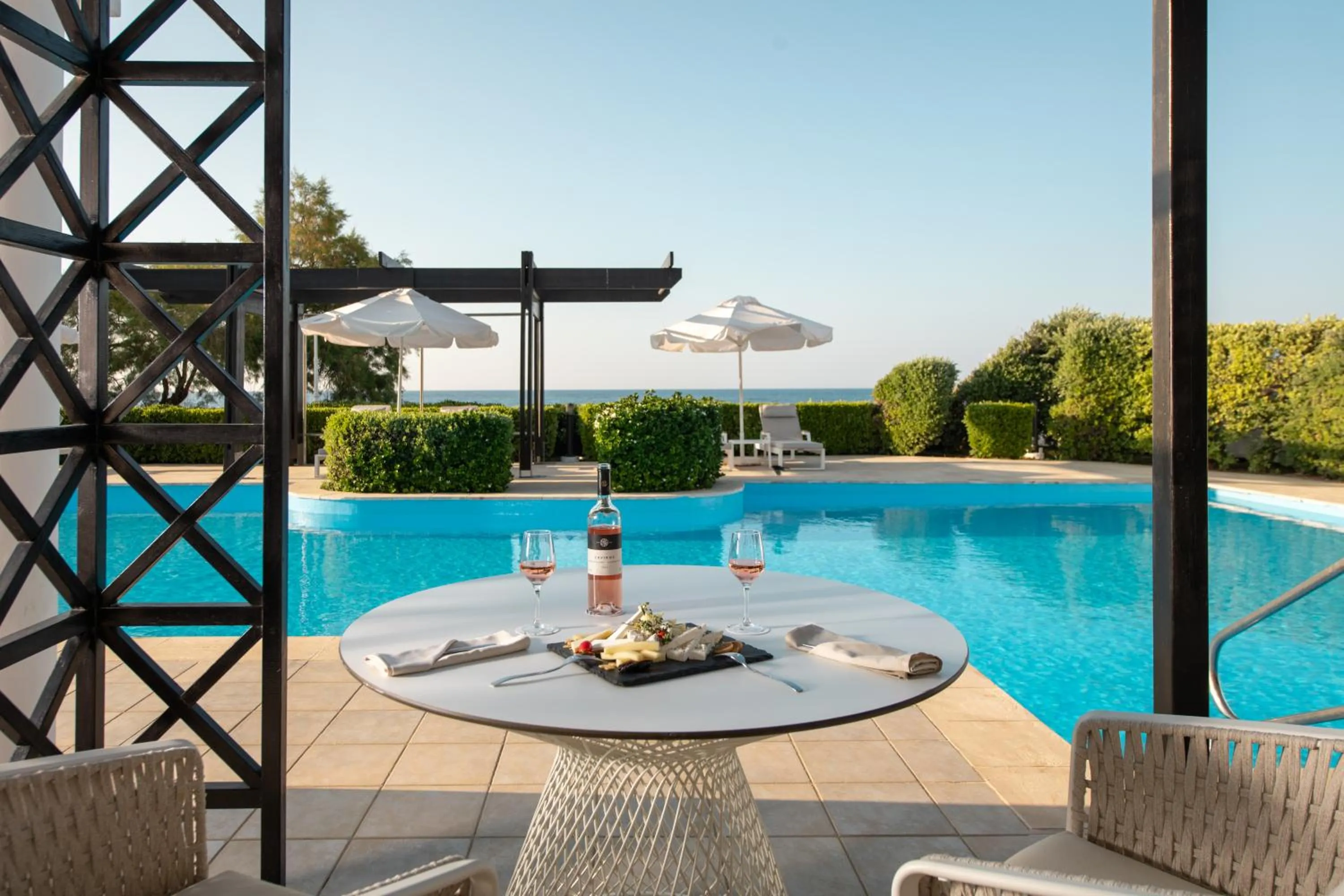 Pool view in Mitsis Royal Mare