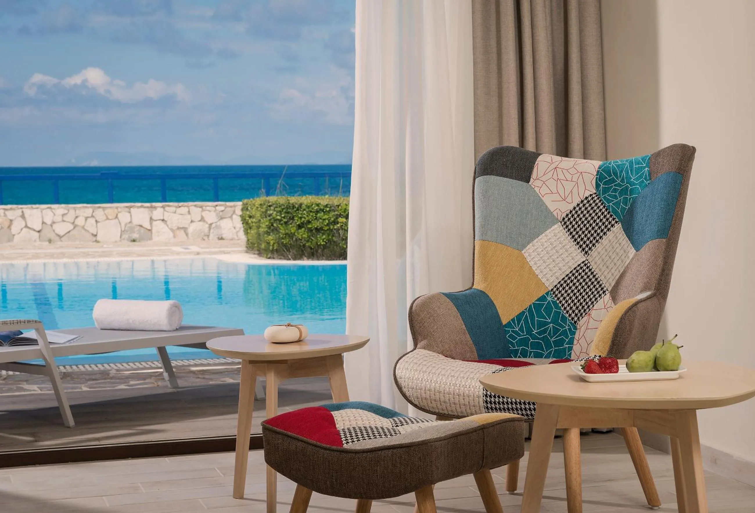 Seating area in Aldemar Olympian Village