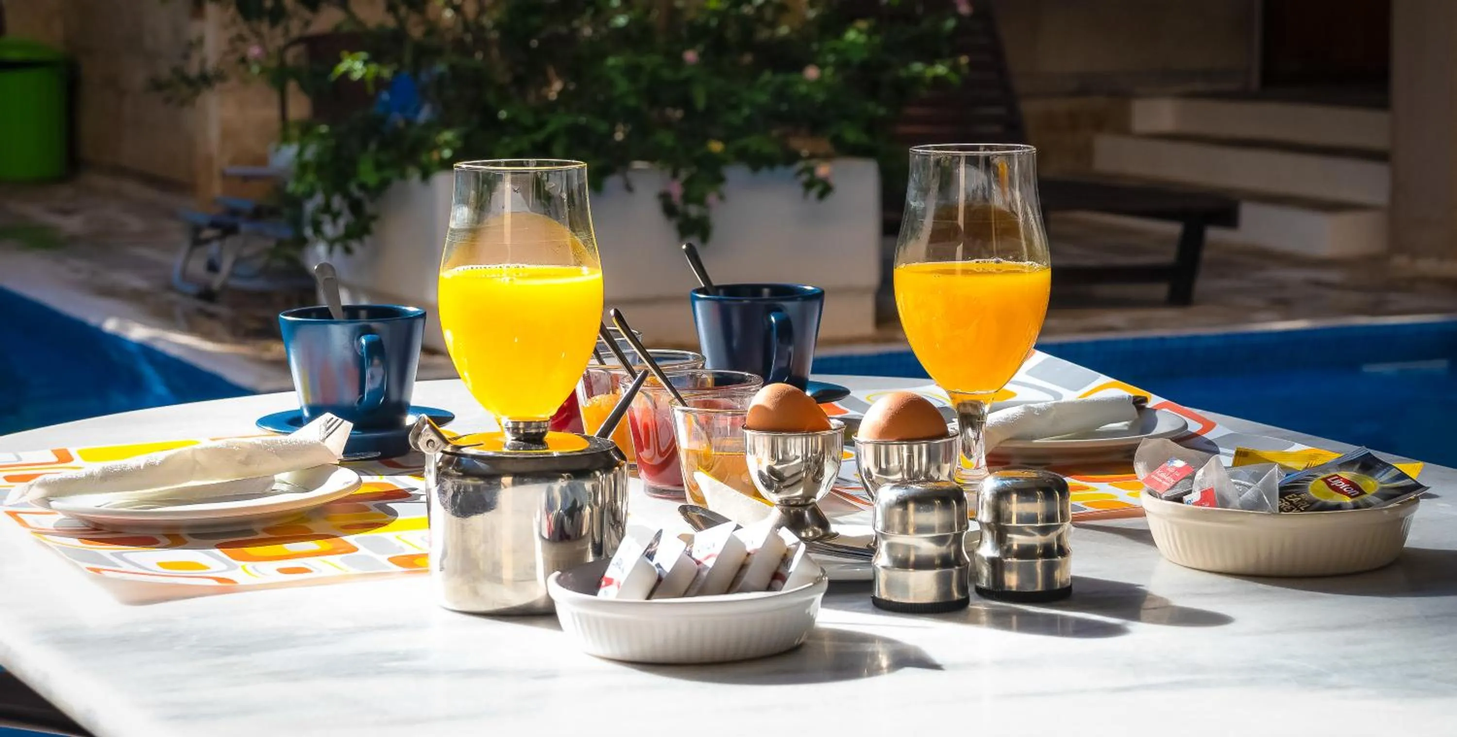 Continental breakfast in Apollonia Hotel Apartments