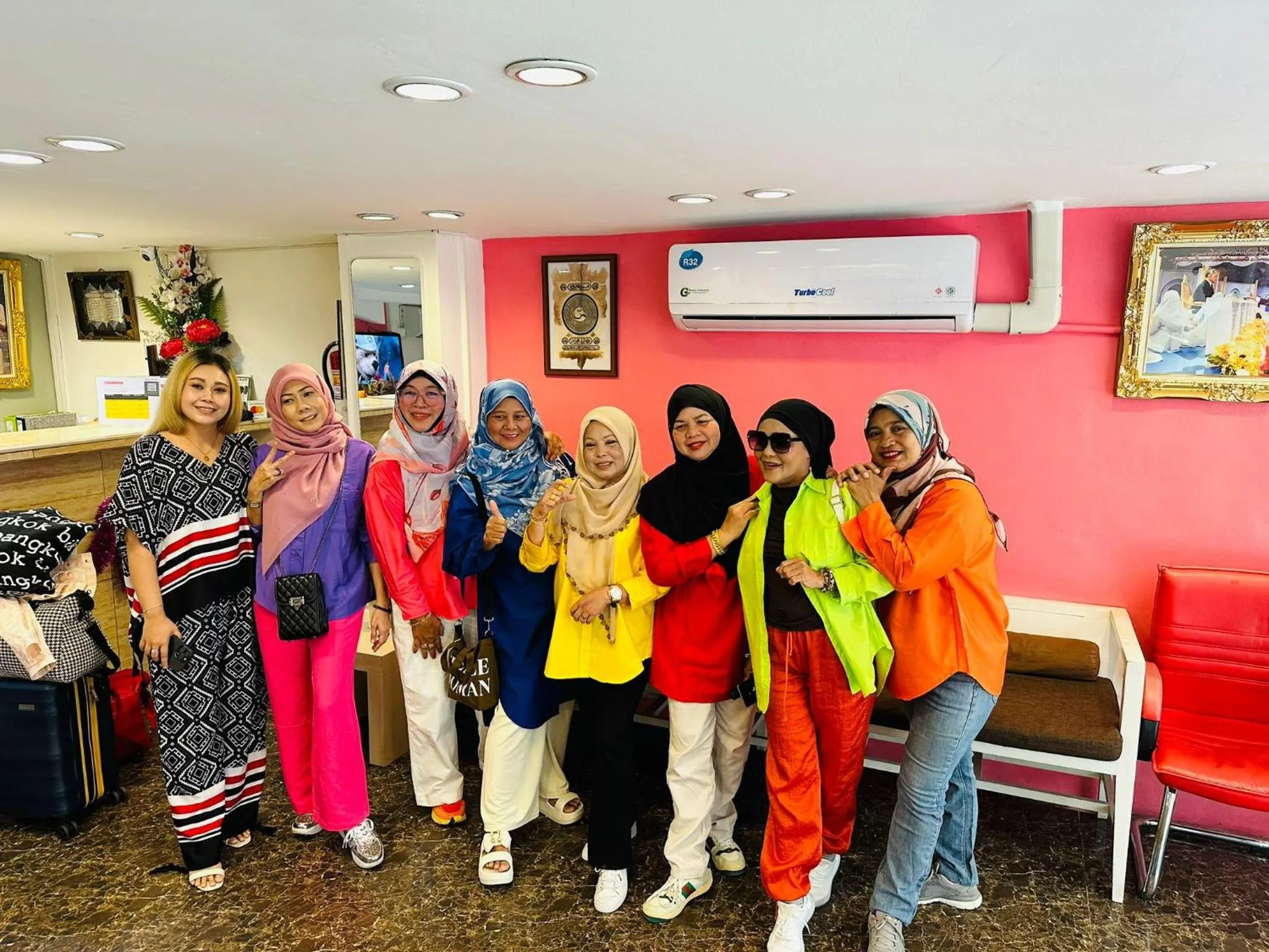 group of guests in Miracle Gallery Hotel