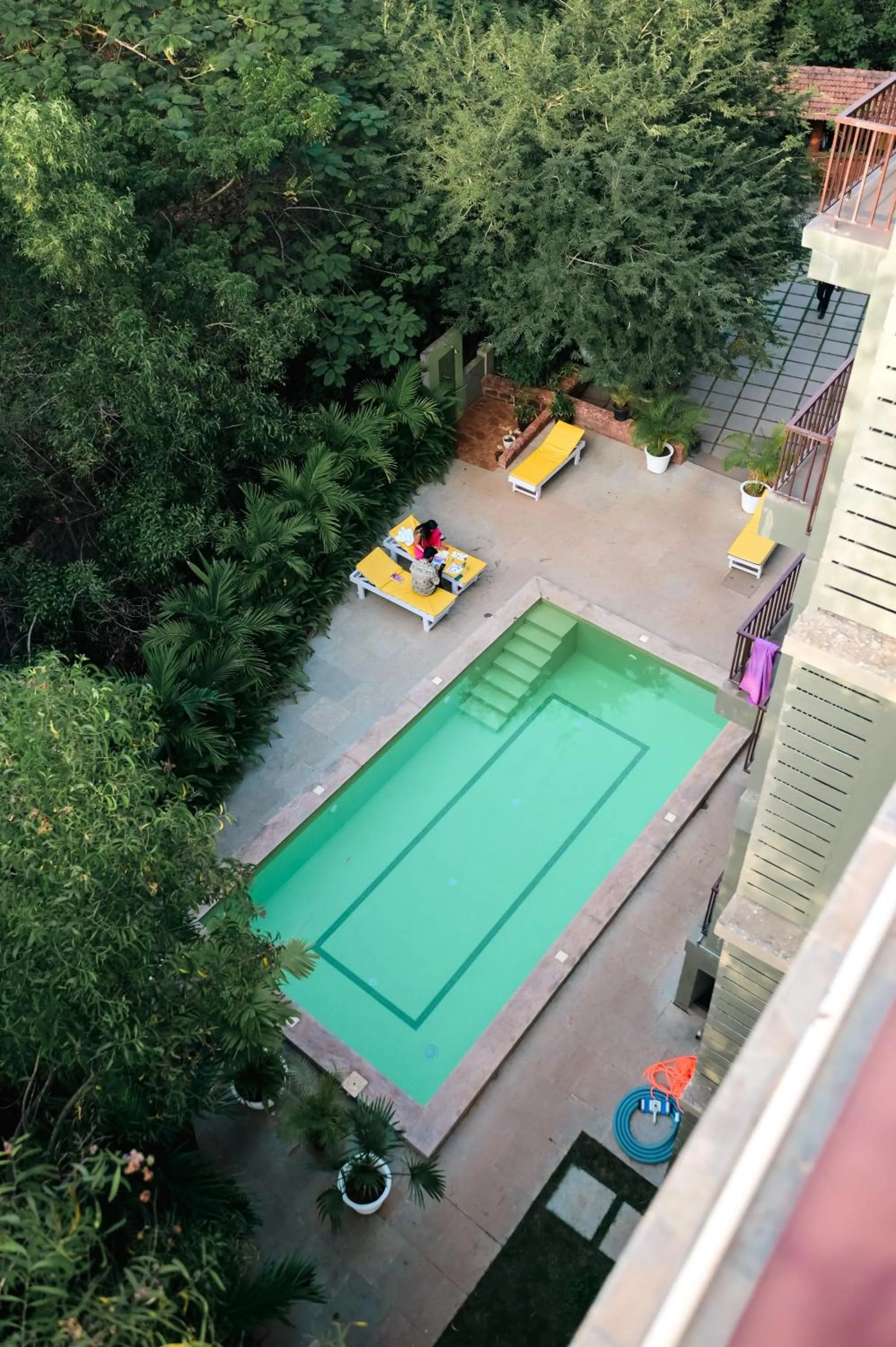 Swimming pool in Locomo Boutique, Morjim - Cozy tropical stay, near beach