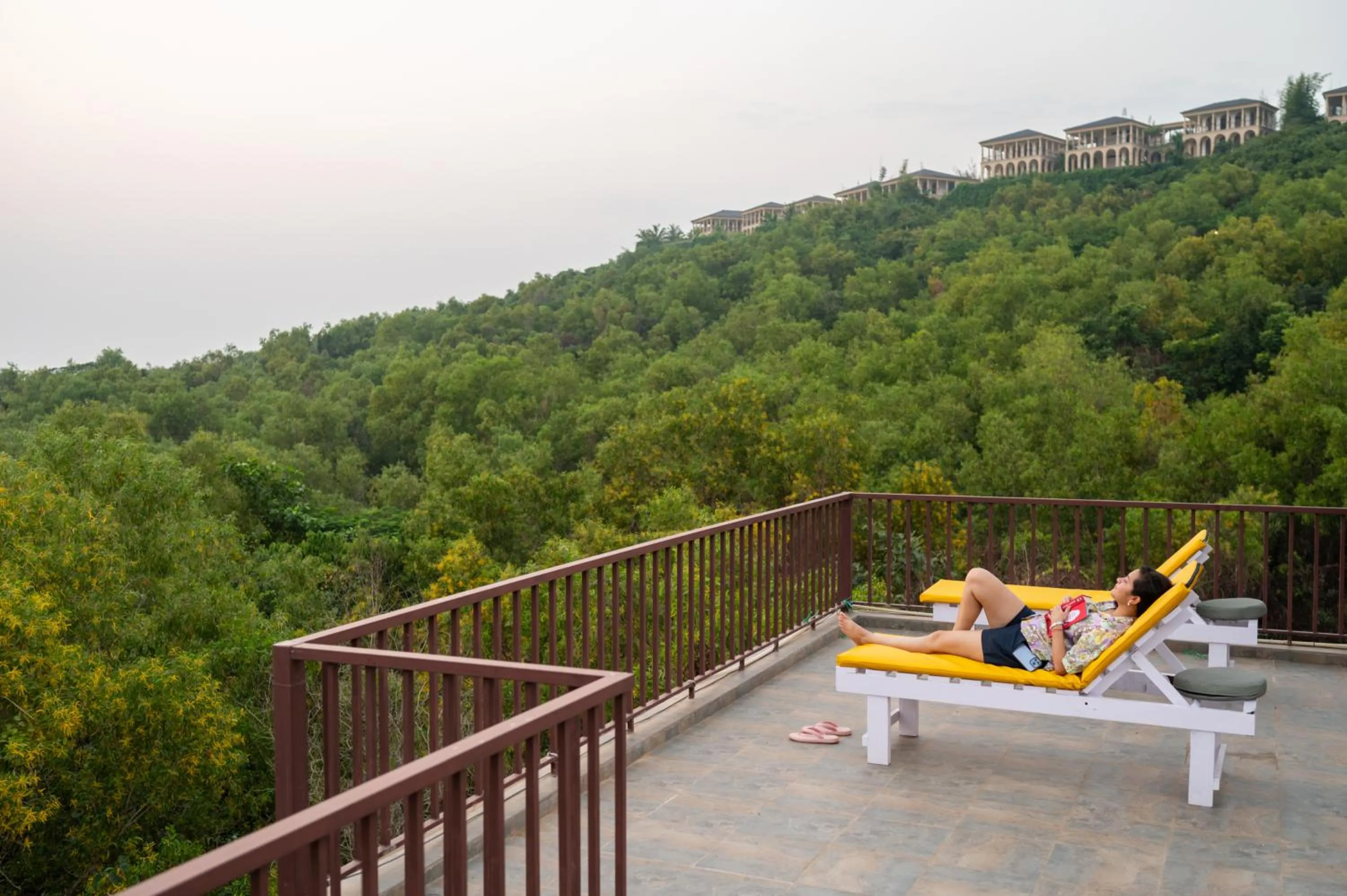 Balcony/Terrace in Locomo Boutique, Morjim - Cozy tropical stay, near beach