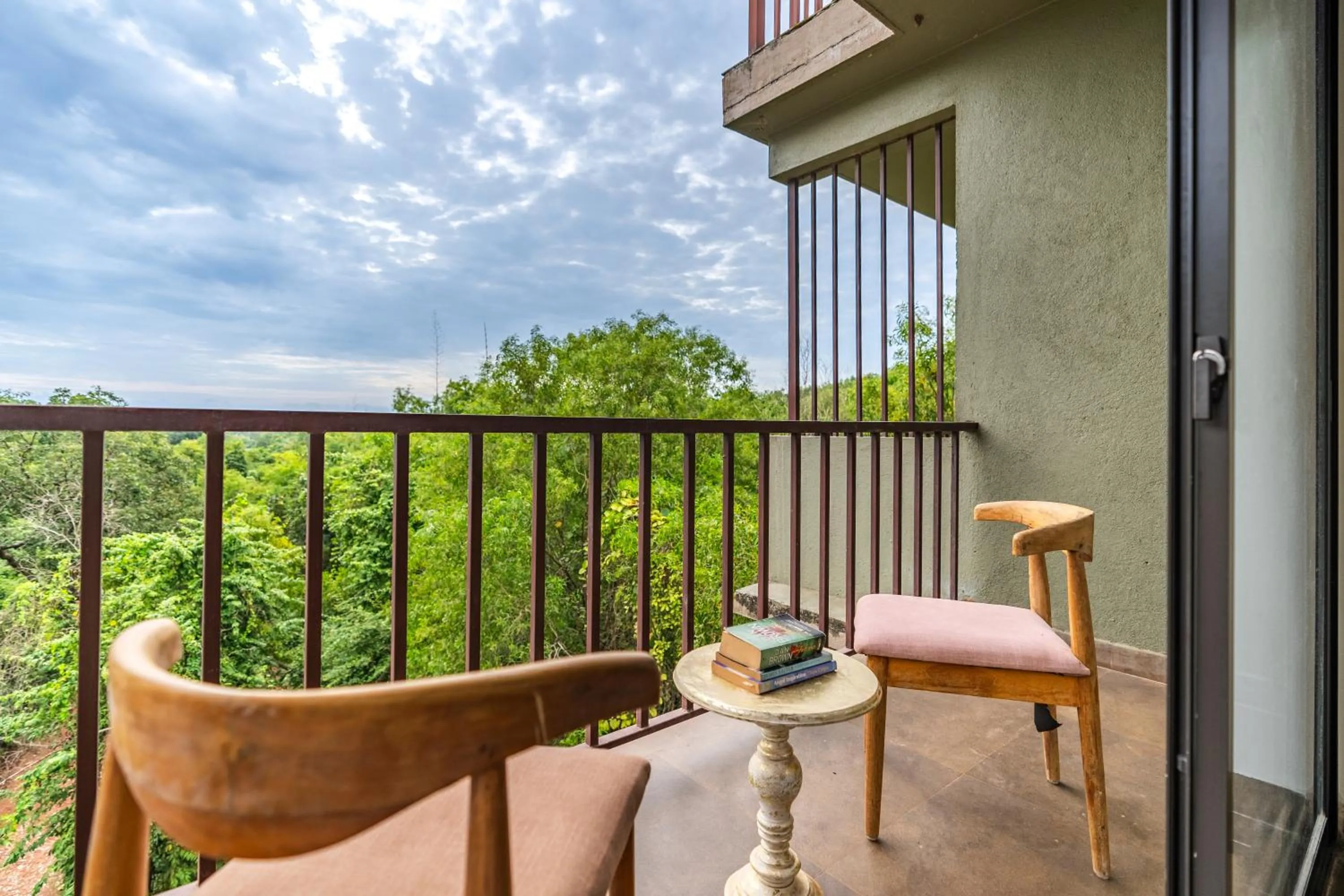 Balcony/Terrace in Locomo Boutique, Morjim - Cozy tropical stay, near beach