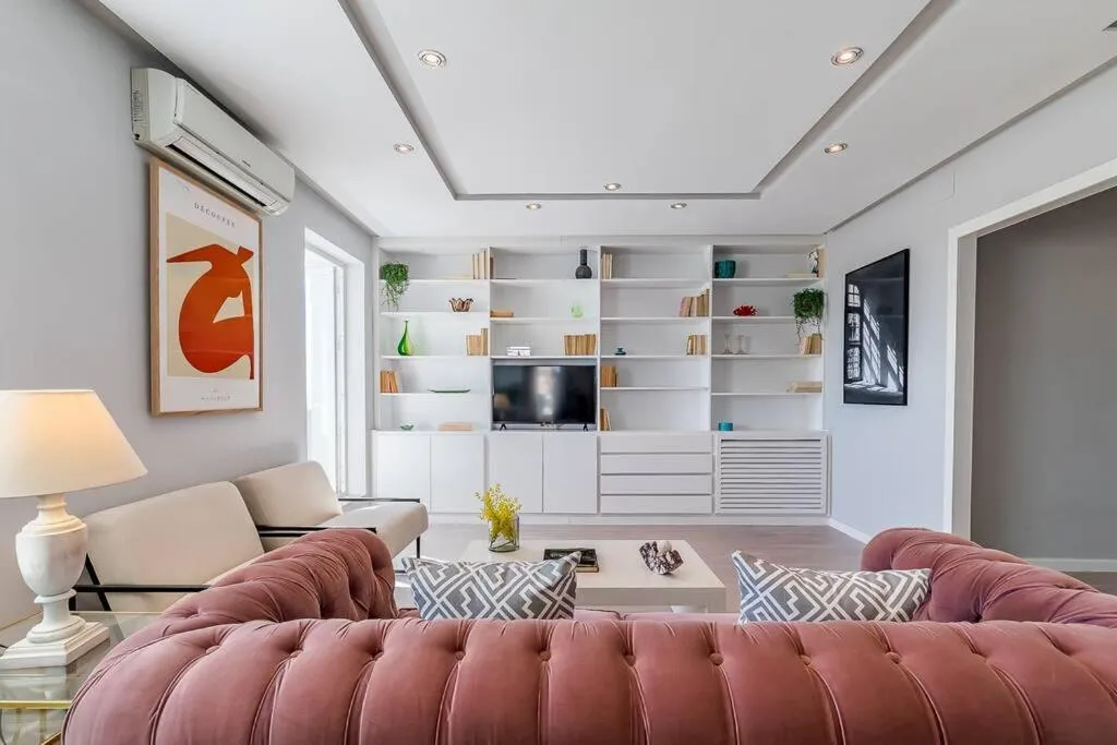 Living room in Apartamento con terraza en Barrio de Salamanca