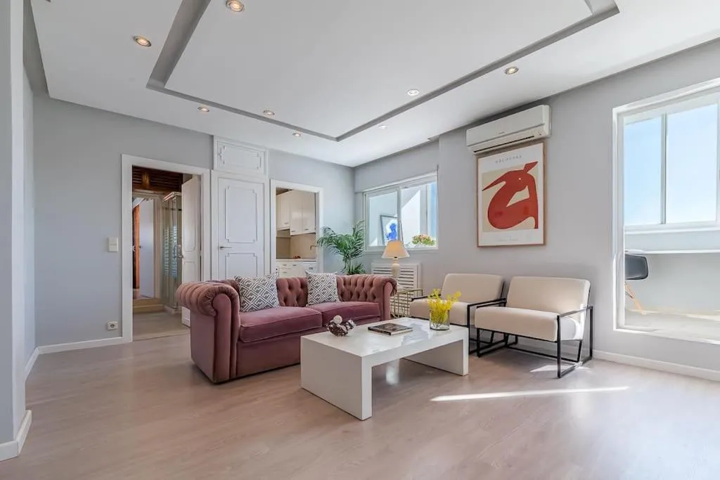 Living room in Apartamento con terraza en Barrio de Salamanca
