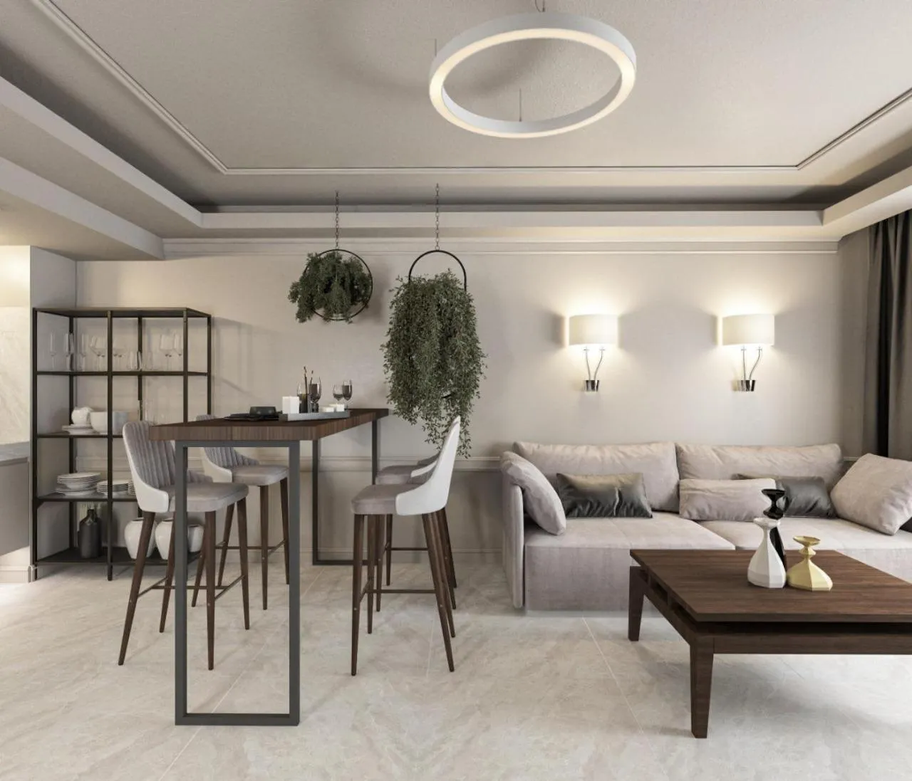 Living room in Grand Orlov Apart Hotel