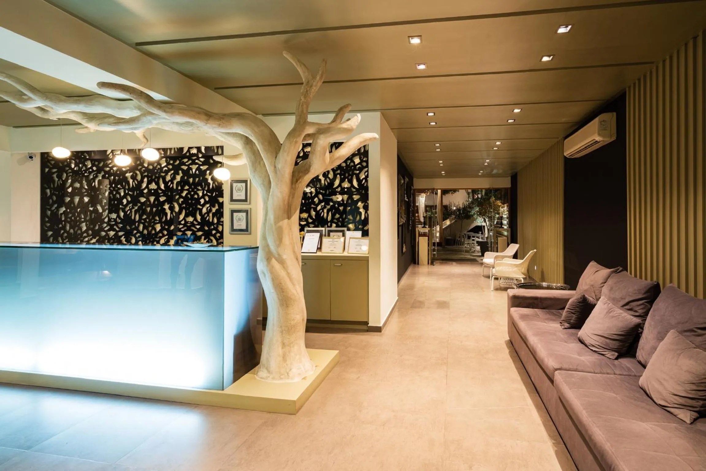 Seating area in Bourtzi Hotel