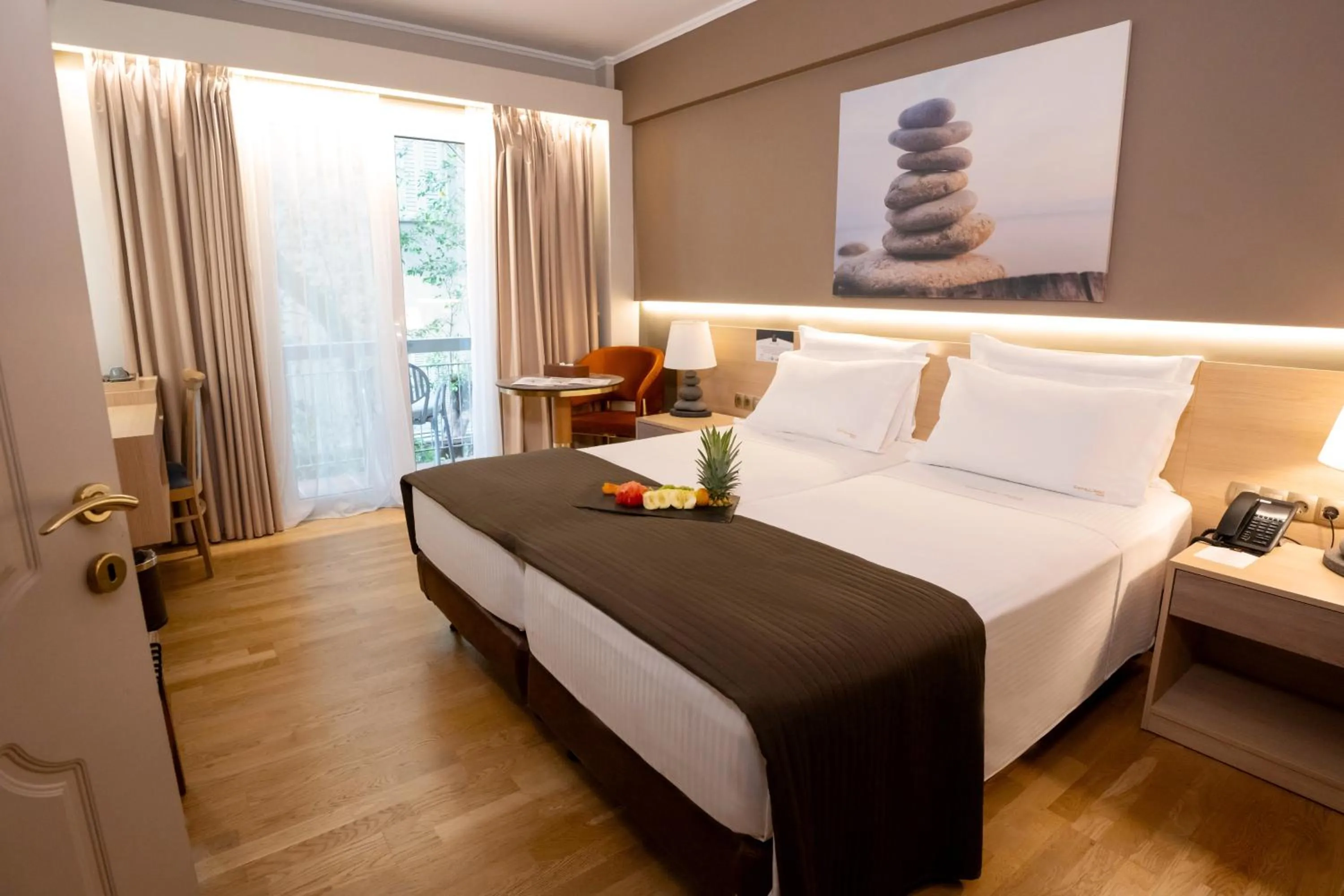 Bed in Coral Hotel Athens