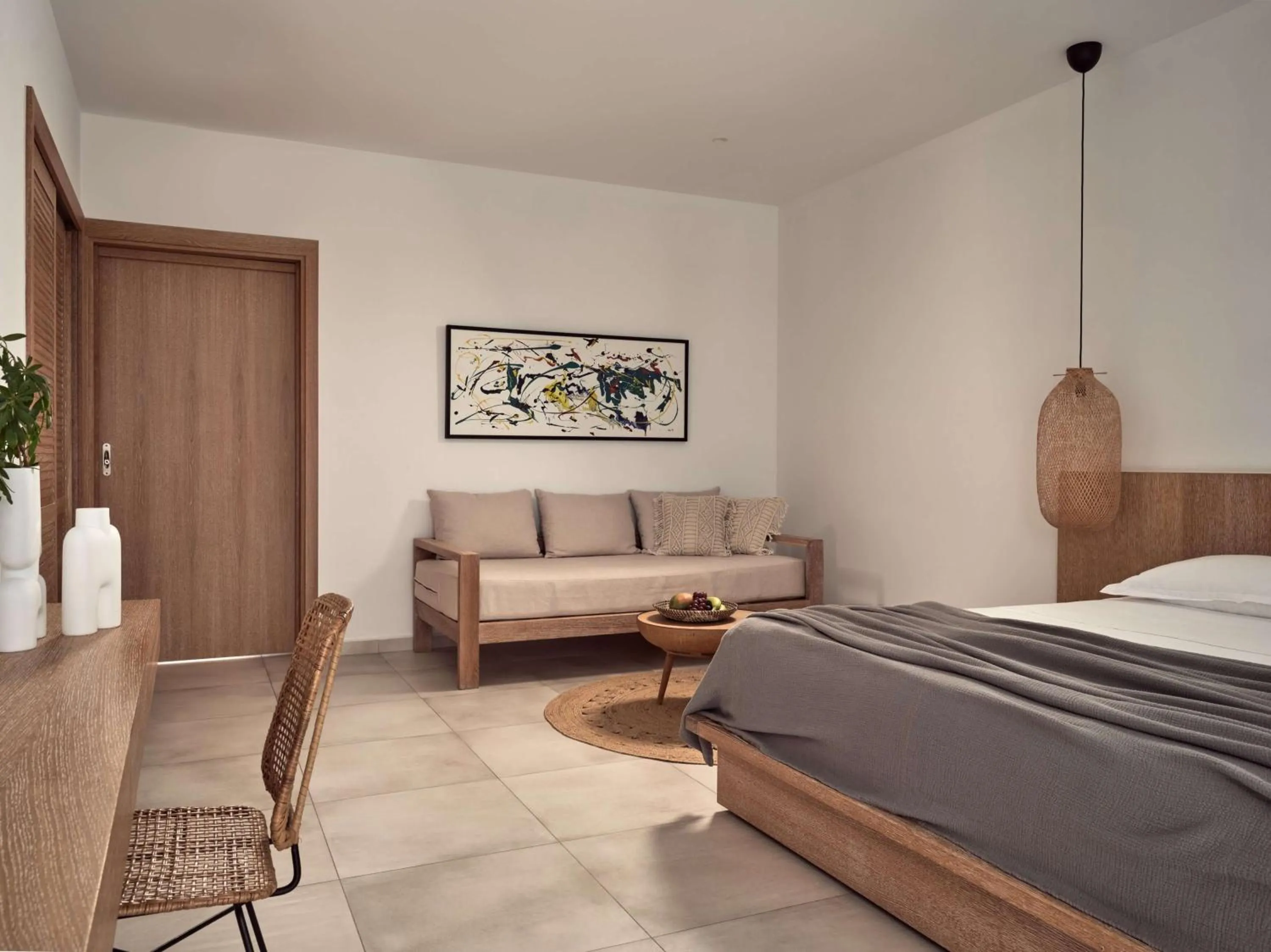 Bed in Elounda Palm Hotel & Suites