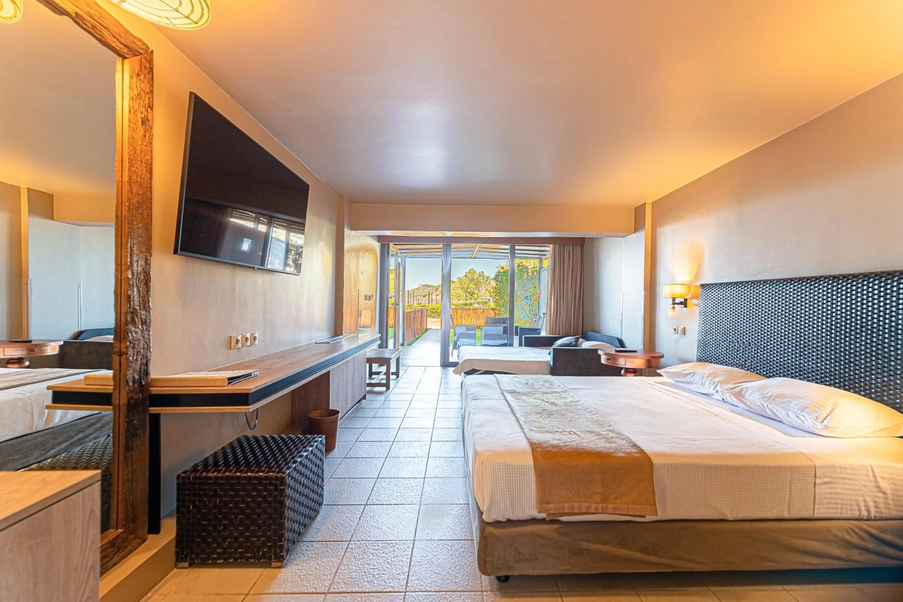 Garden view in Aegeon Beach Hotel