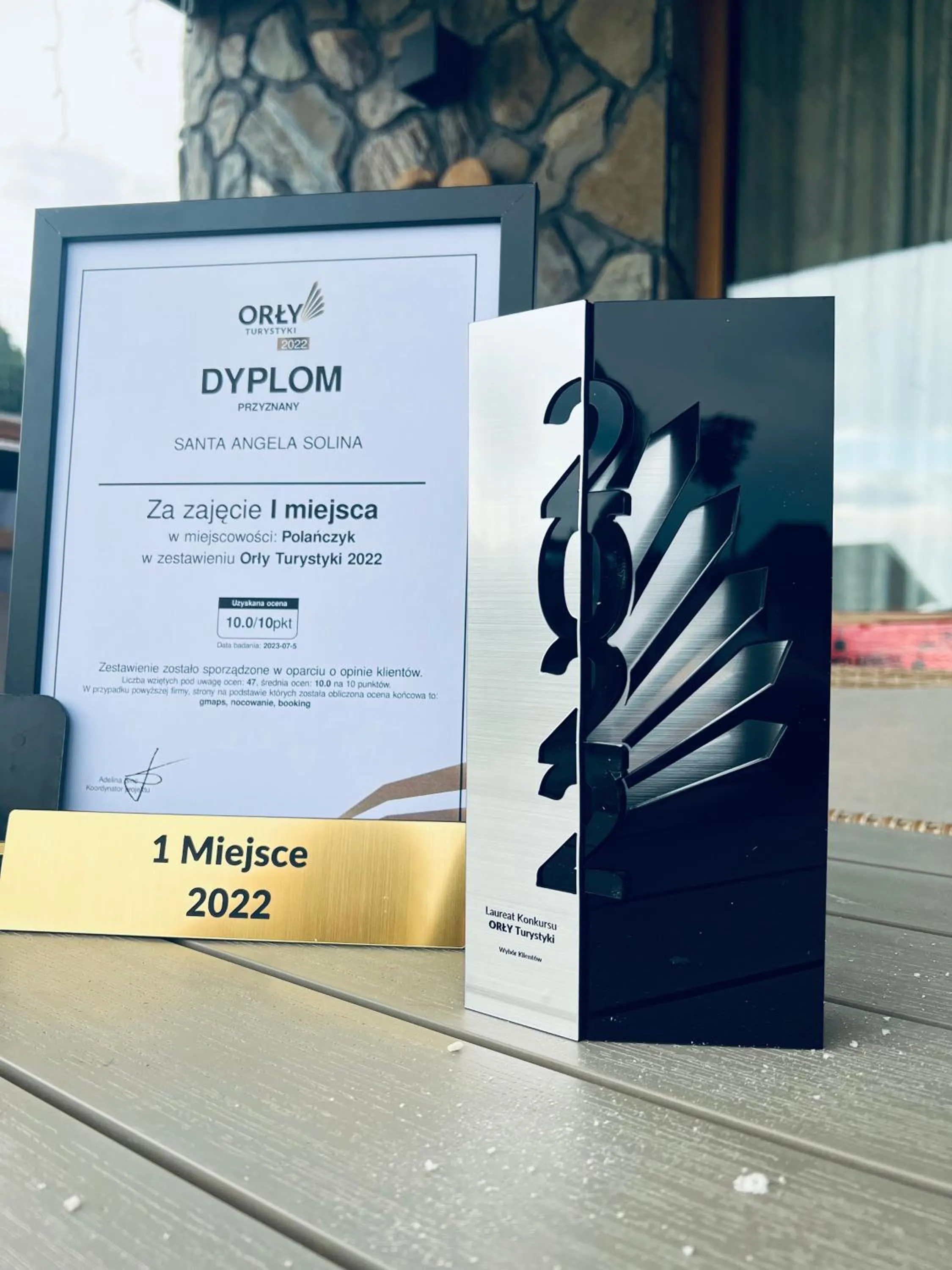 Certificate/Award in Santa Angela Solina Resort & SPA