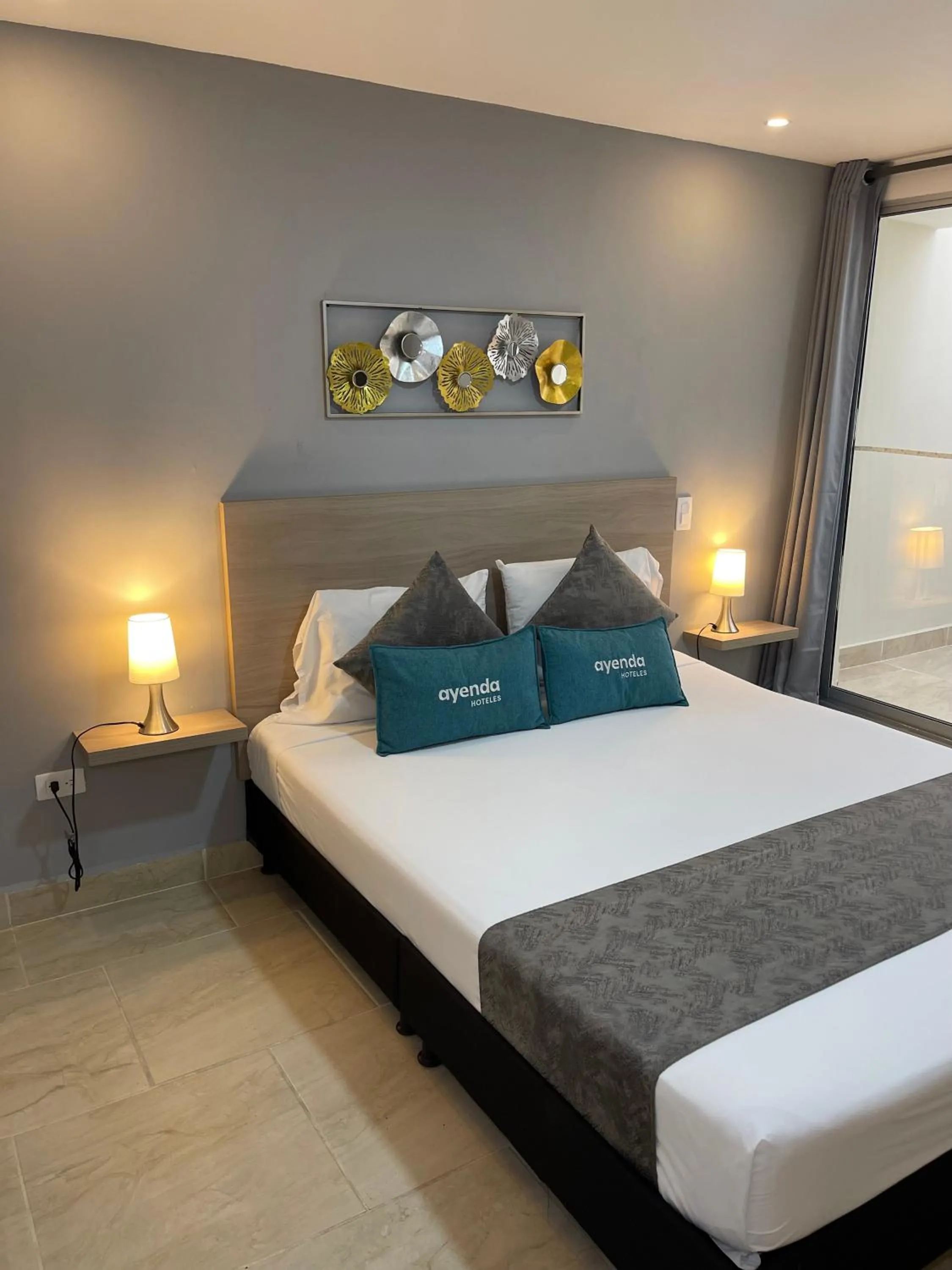 Patio, Bed in Hotel 12 Nights