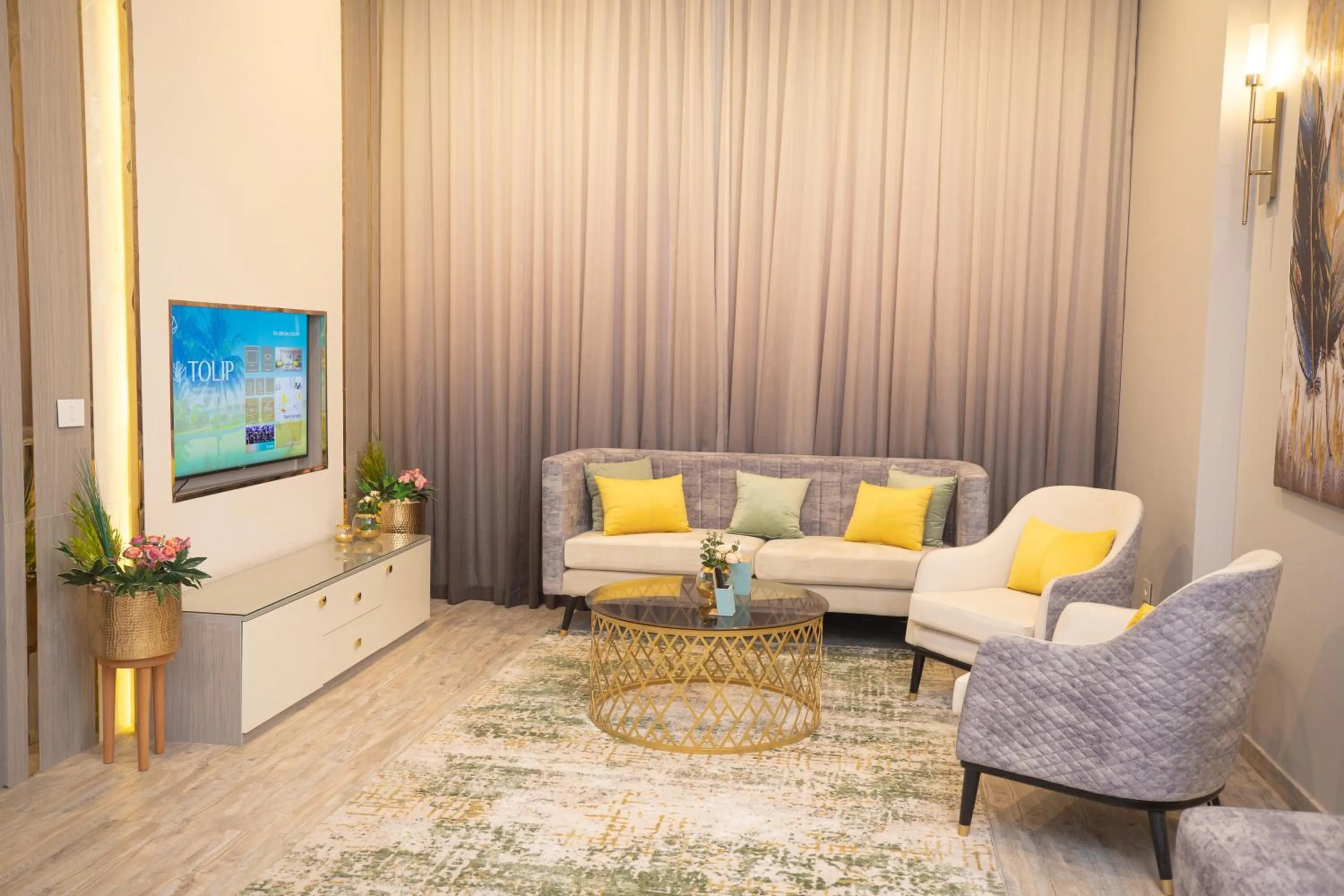 Living room in Tolip Olympic International City