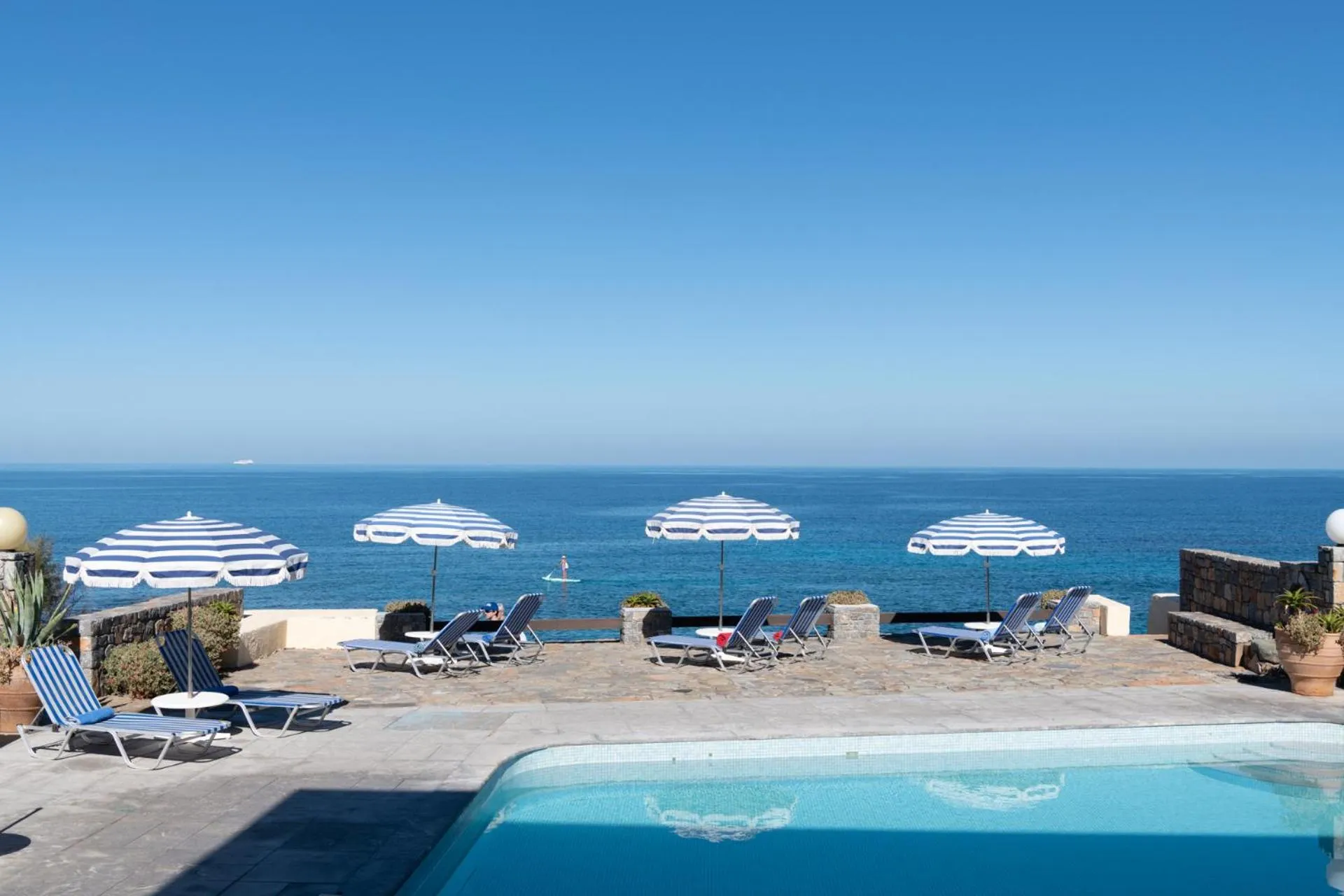 Pool view in Porto Sisi Hotel Apartments
