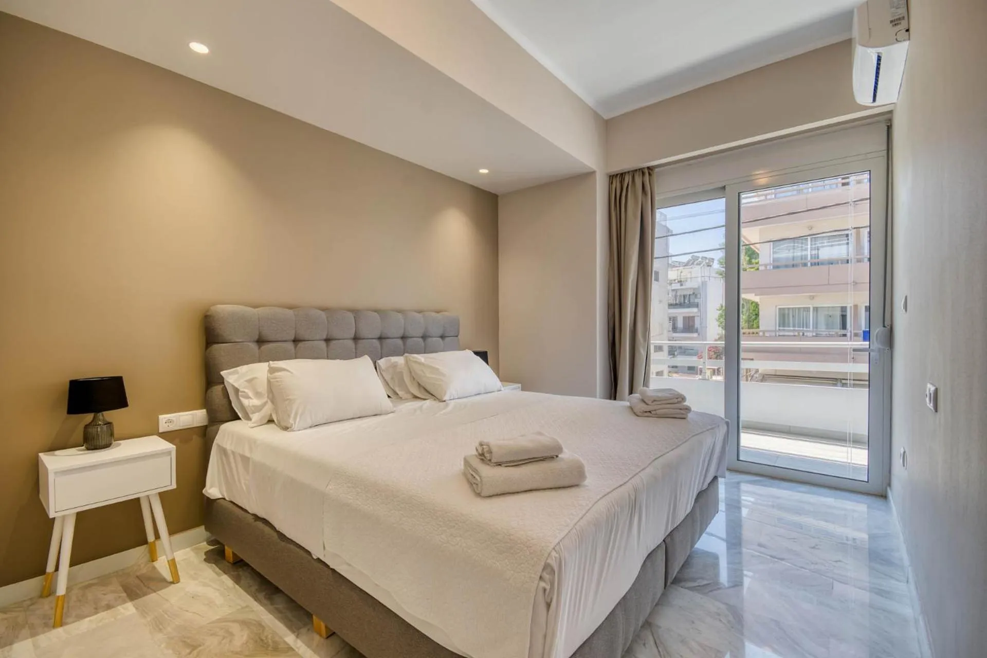 Bedroom, Bed in Rhodes Island Elli Beach Apartments