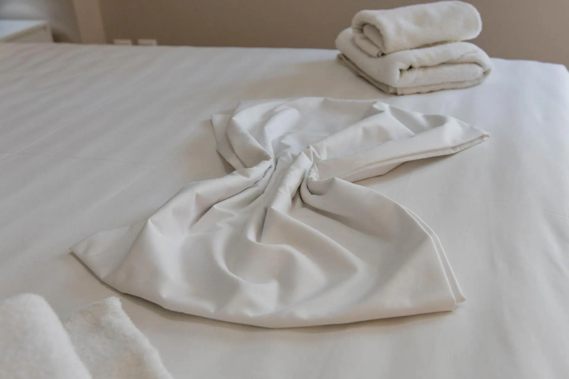 Bed in Rhodes Island Elli Beach Apartments