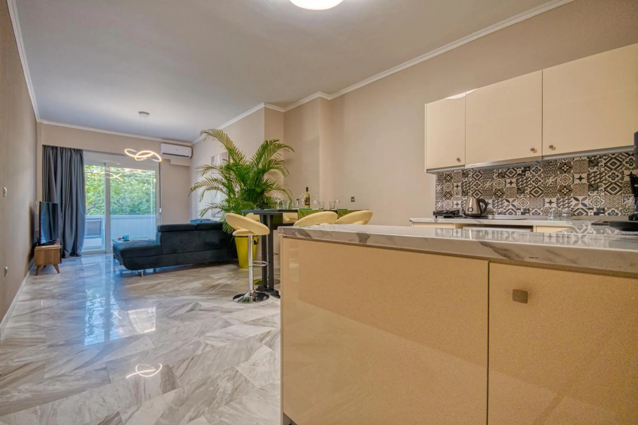 Kitchen or kitchenette in Rhodes Island Elli Beach Apartments