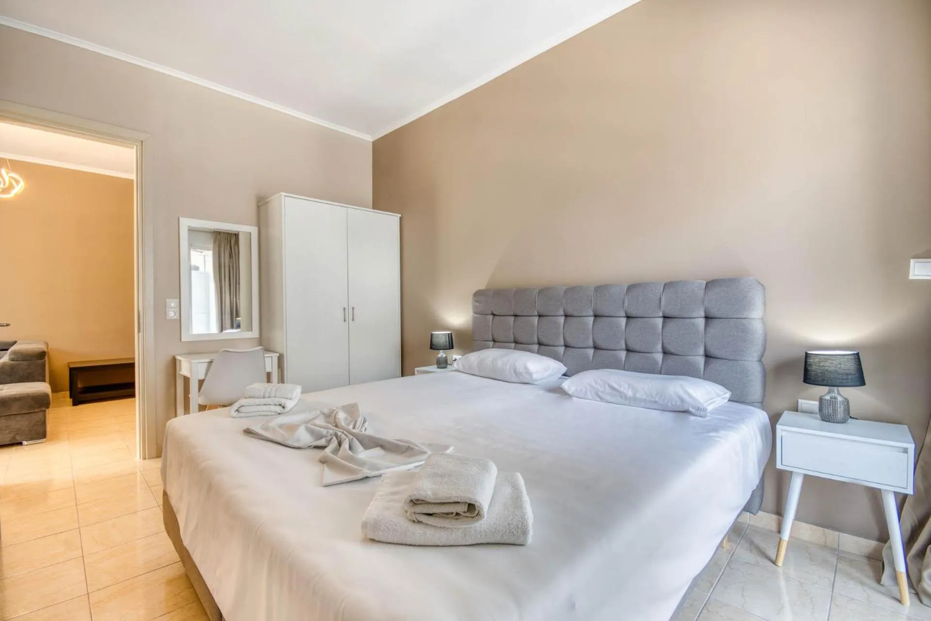 Photo of the whole room, Bed in Rhodes Island Elli Beach Apartments